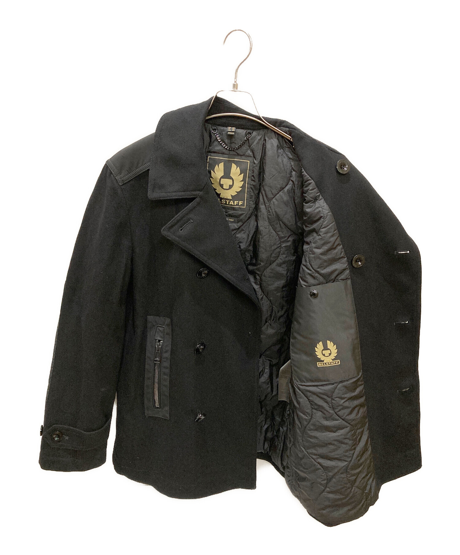 中古・古着通販】BELSTAFF (ベルスタッフ) Pコート ブラック サイズ