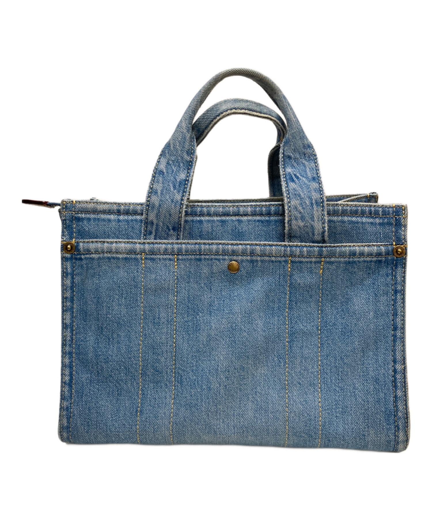 中古・古着通販】COACH (コーチ) デニム カーゴトート26 インディゴ