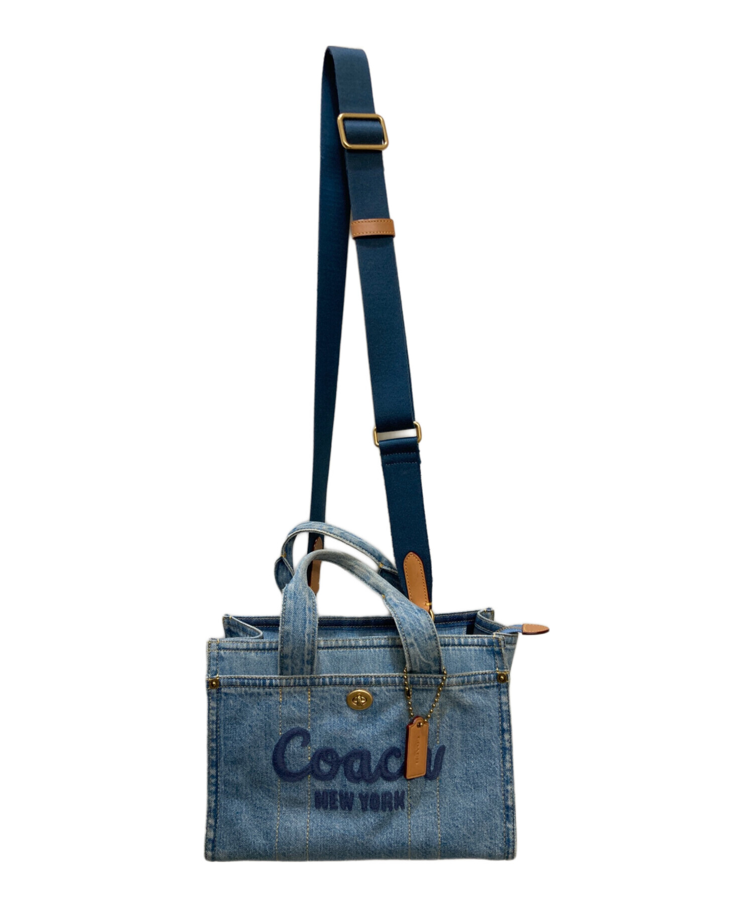 中古・古着通販】COACH (コーチ) デニム カーゴトート26 インディゴ