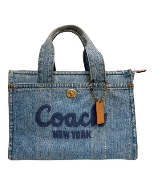 ✨中古品✨COACH カーゴトート26 デニム 中古・古着通販】COACH (コーチ) デニム カーゴトート26 インディゴ