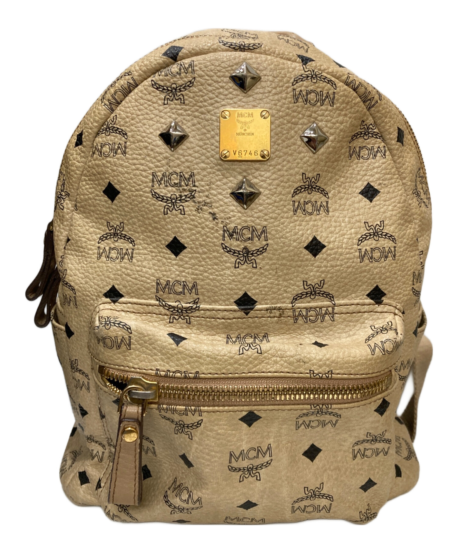 中古・古着通販】MCM (エムシーエム) リュック ベージュ｜ブランド