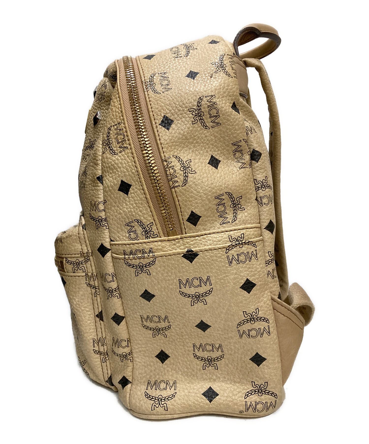 中古・古着通販】MCM (エムシーエム) リュック ベージュ｜ブランド