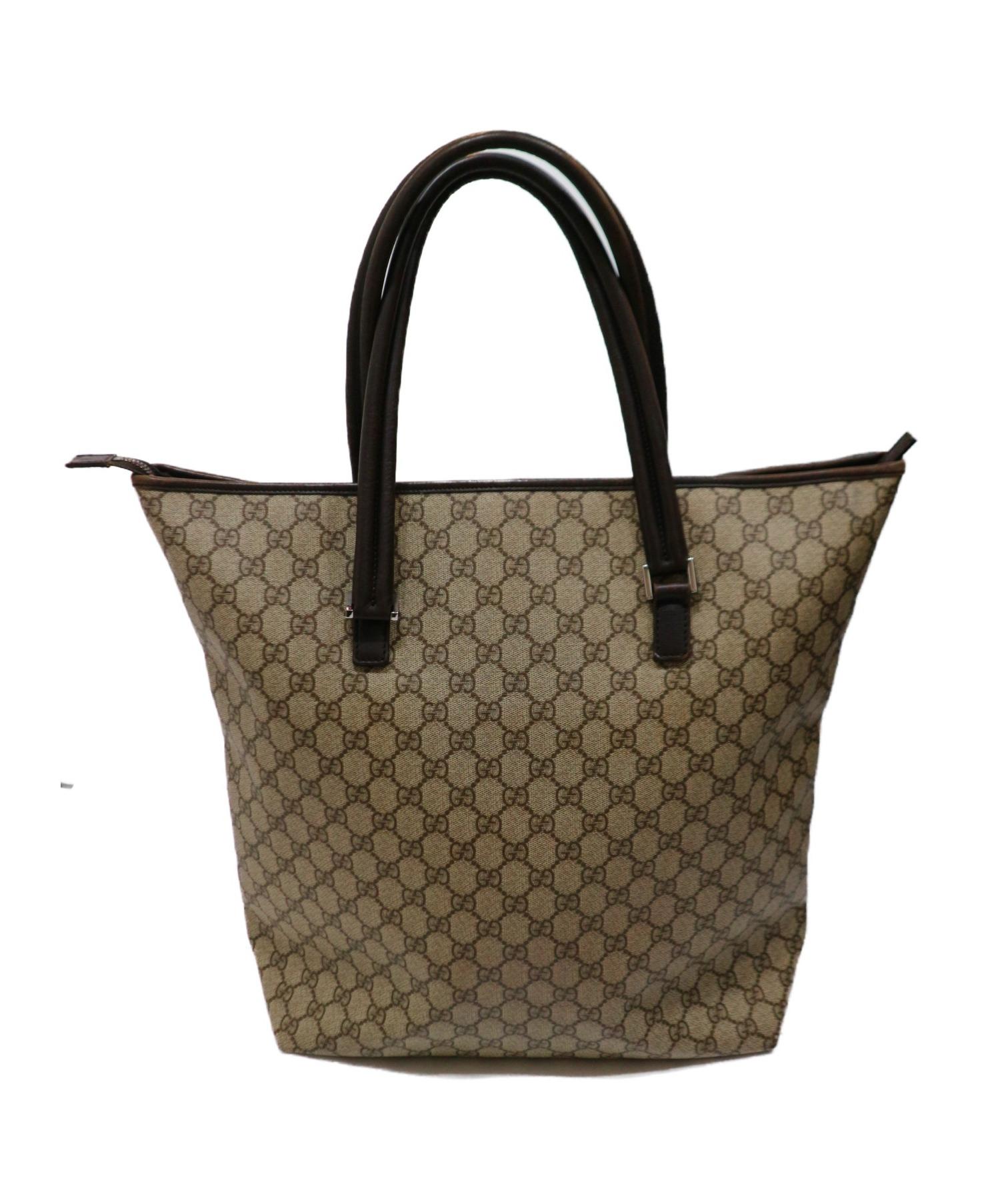 中古・古着通販】GUCCI (グッチ) トートバッグ ベージュ GGプラス