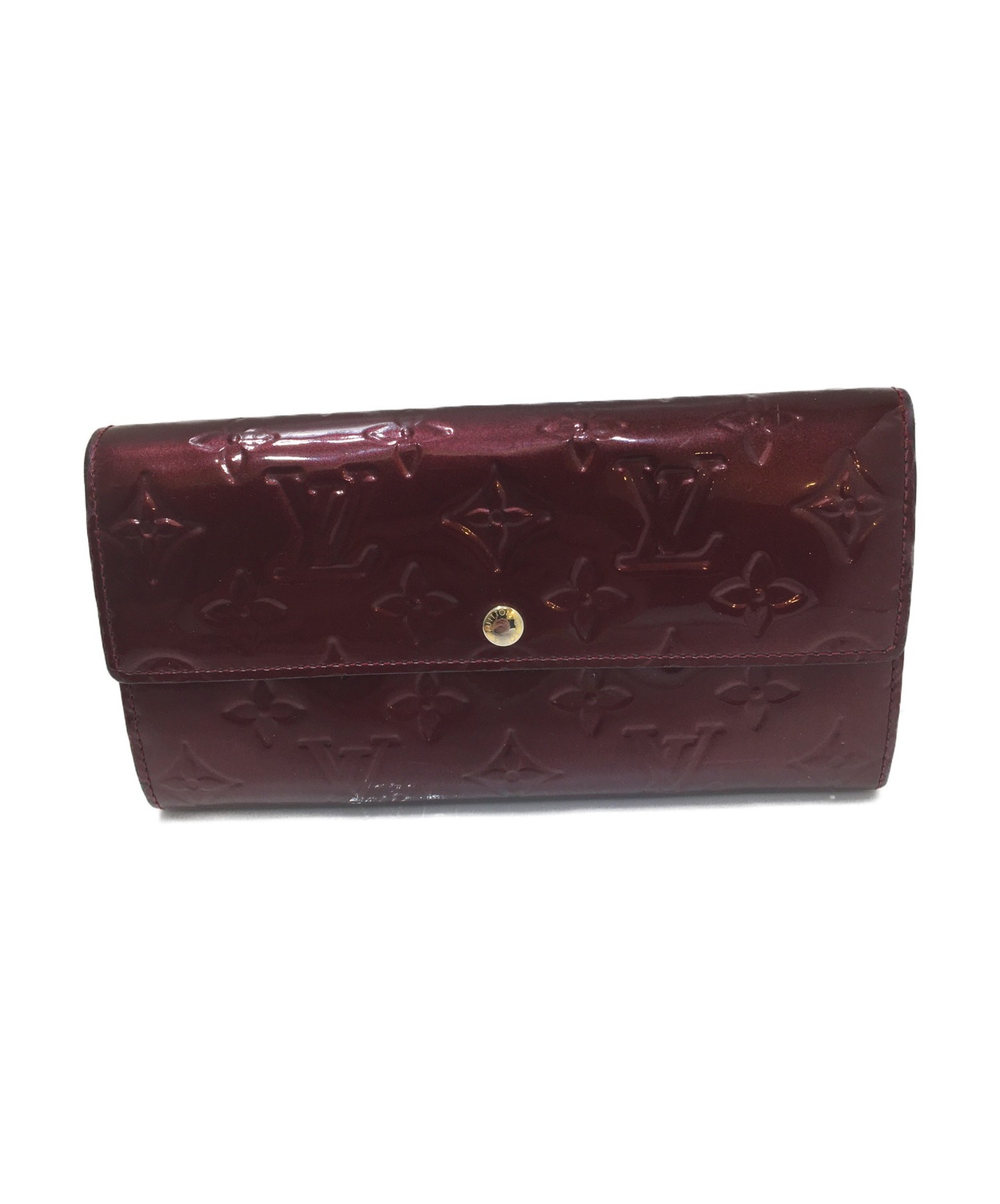 1900 ルイヴィトン ヴェルニ 長財布 ワインレッド（実物はもっとワイン