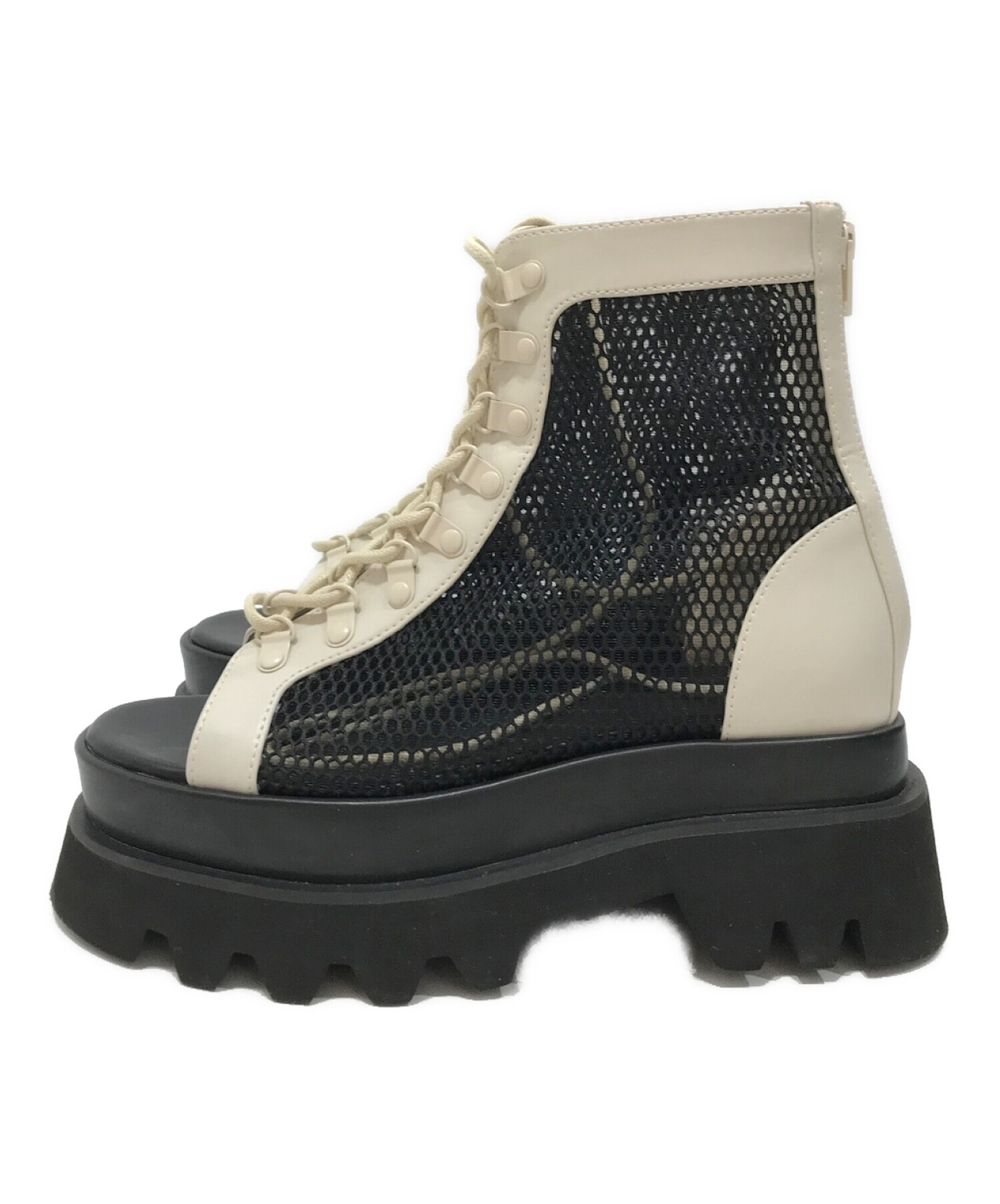 HARE レースアップメッシュブーサン 良品 HARE ハレ メッシュレース