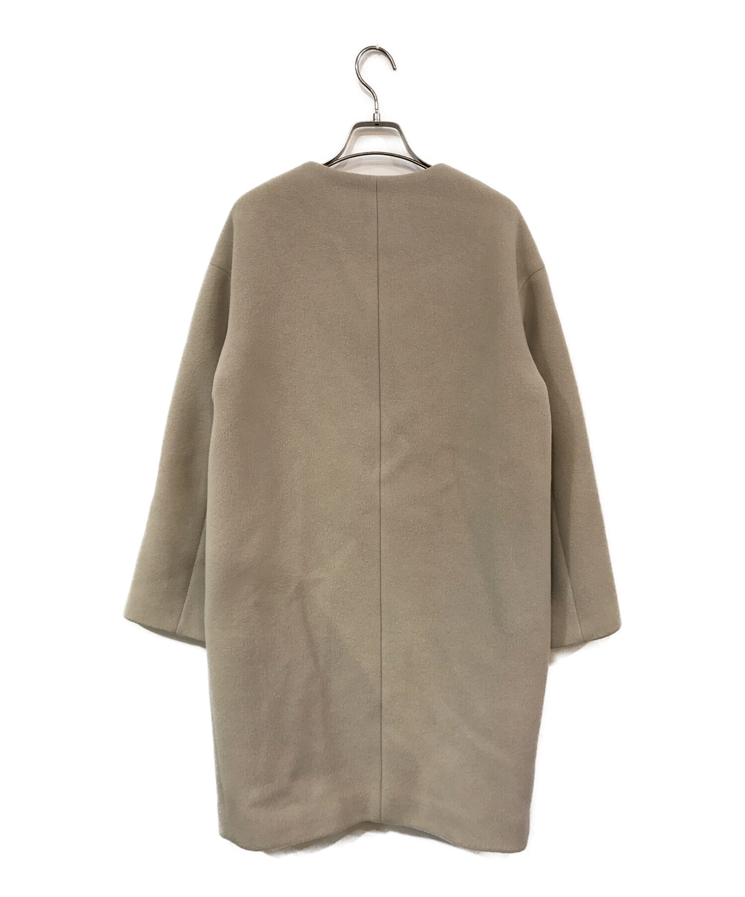 中古・古着通販】IENA (イエナ) ノーカラーコート アイボリー サイズ