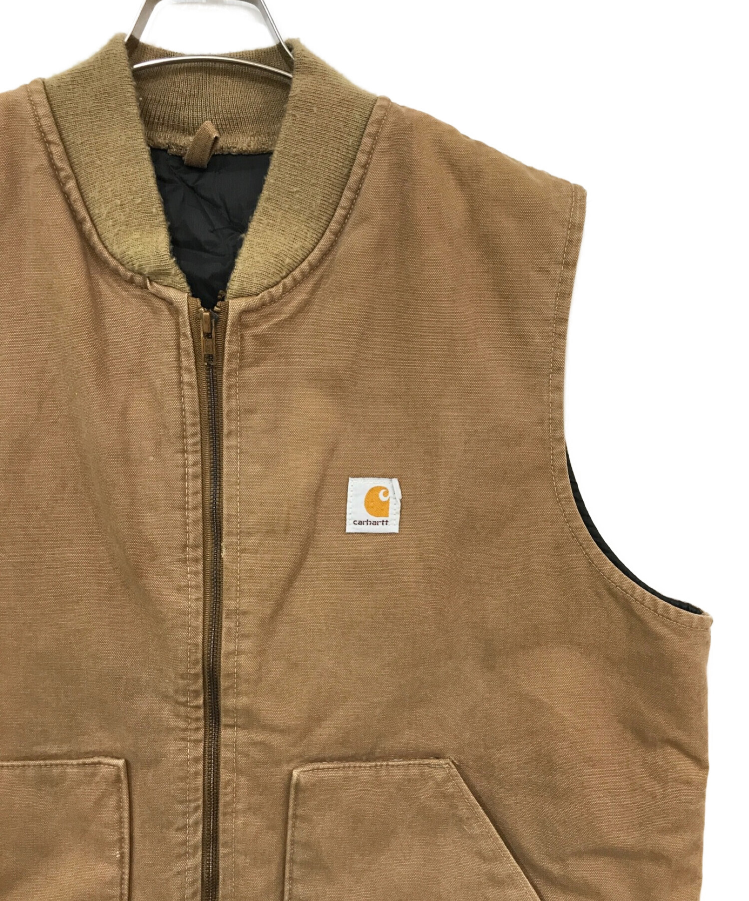 中古・古着通販】CarHartt (カーハート) ダックベスト ブラウン