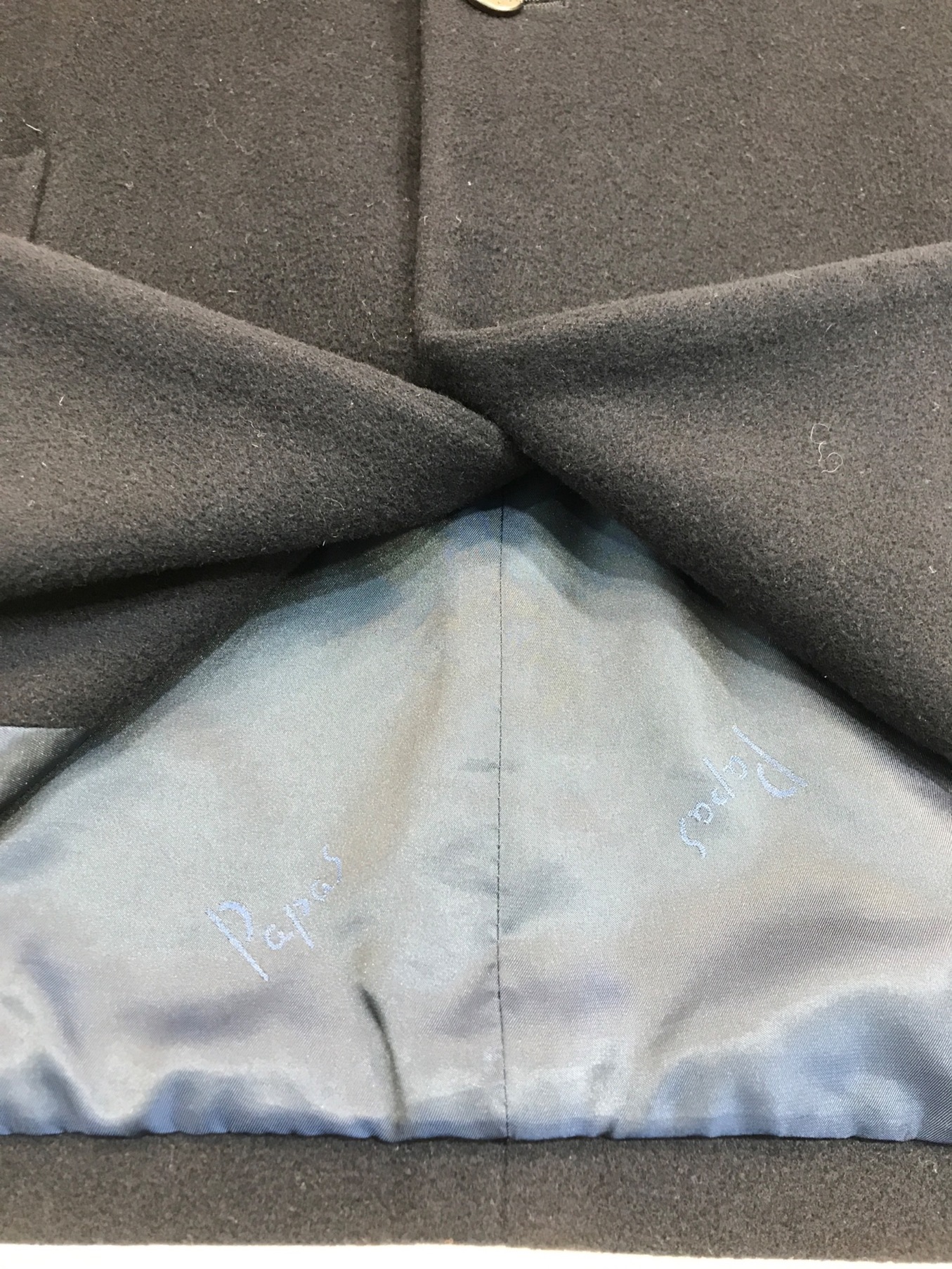 中古・古着通販】PAPAS (パパス) アンゴラ混ジャケット ネイビー