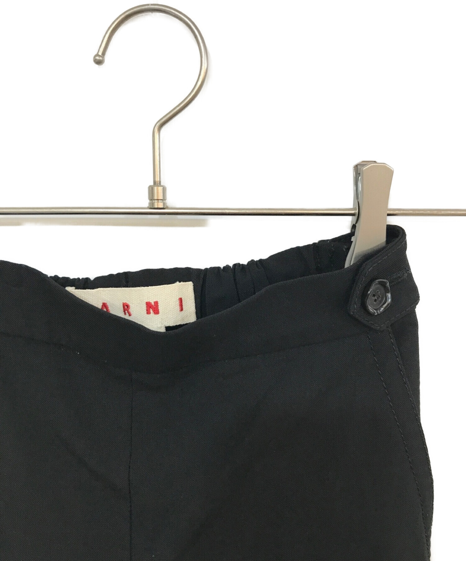 中古・古着通販】MARNI (マルニ) ウールフレアパンツ ブラック サイズ 