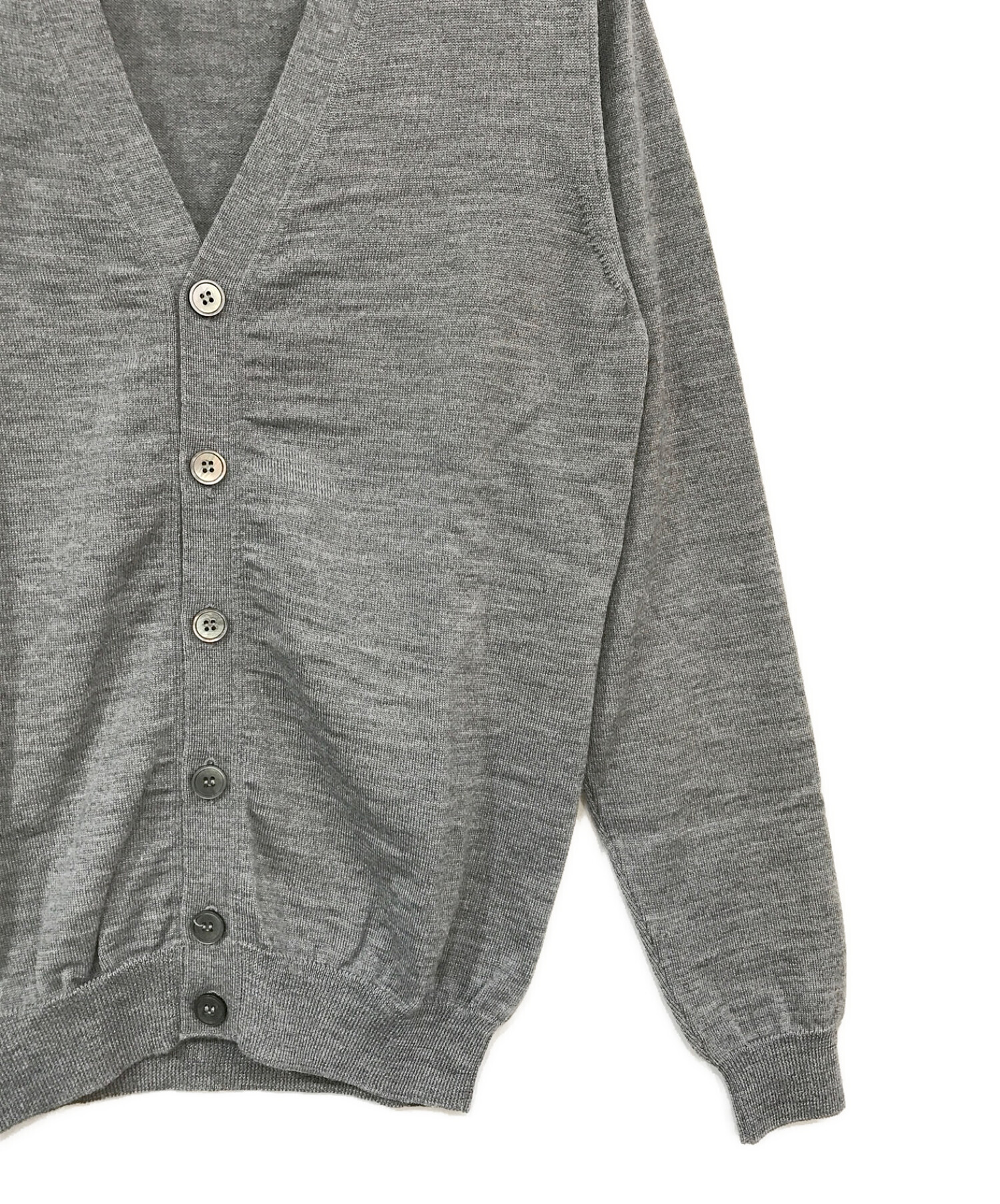 中古・古着通販】Zanone (ザノーネ) Vネックカーディガン グレー