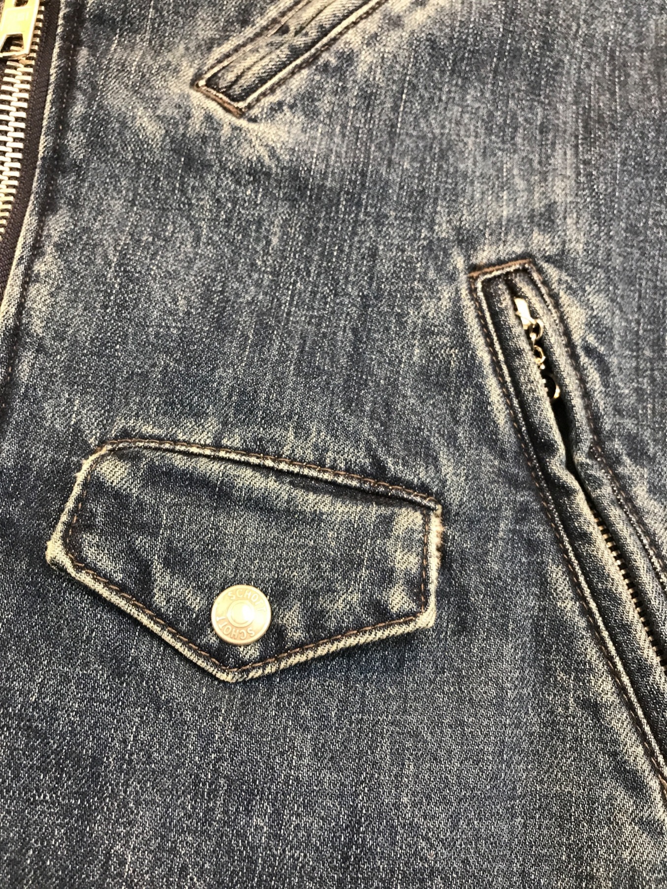 中古・古着通販】Schott (ショット) ボアデニムダブルライダース