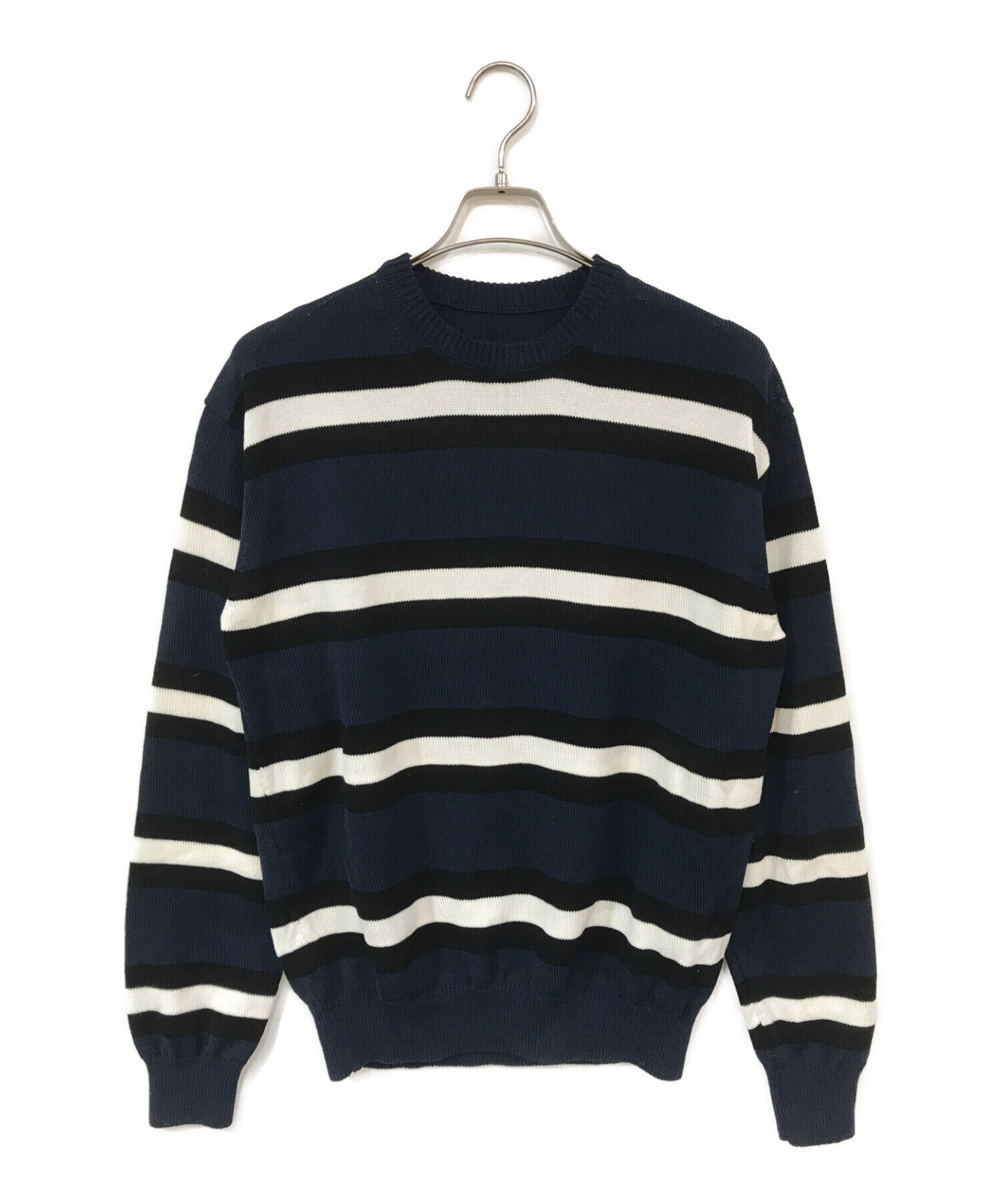 中古・古着通販】SOPHNET. (ソフネット) BORDER CREWNECK KNIT