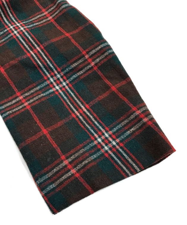 中古・古着通販】GUCCI (グッチ) チェック柄チェスターコート レッド