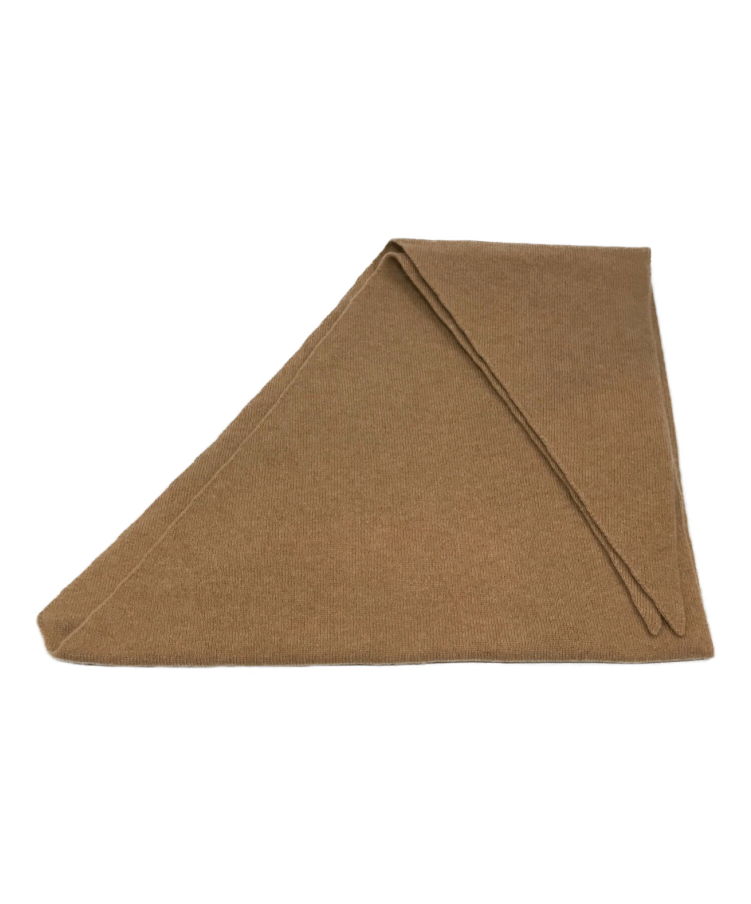 新品未使用アソースメレフリンジトライアングルショール グレージュconte 新品未使用アソースメレフリンジトライアングルショール