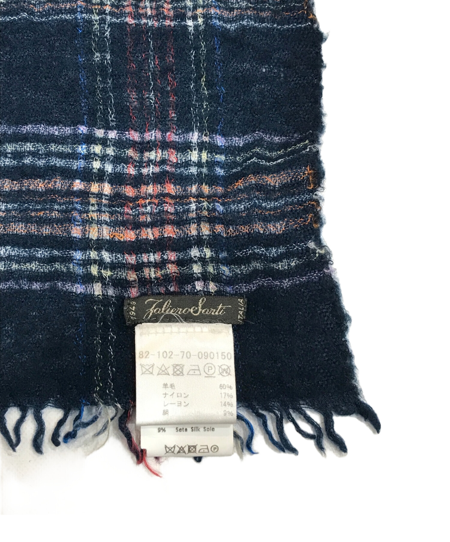 Faliero Sarti ファリエロサルティ　ネイビー ファー風スヌード Faliero Sarti ファリエロサルティ ネイビー ファー風スヌード