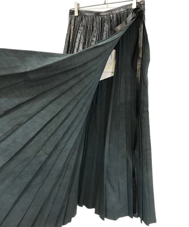 中古・古着通販】VALENTINO (ヴァレンティノ) レザープリーツスカート