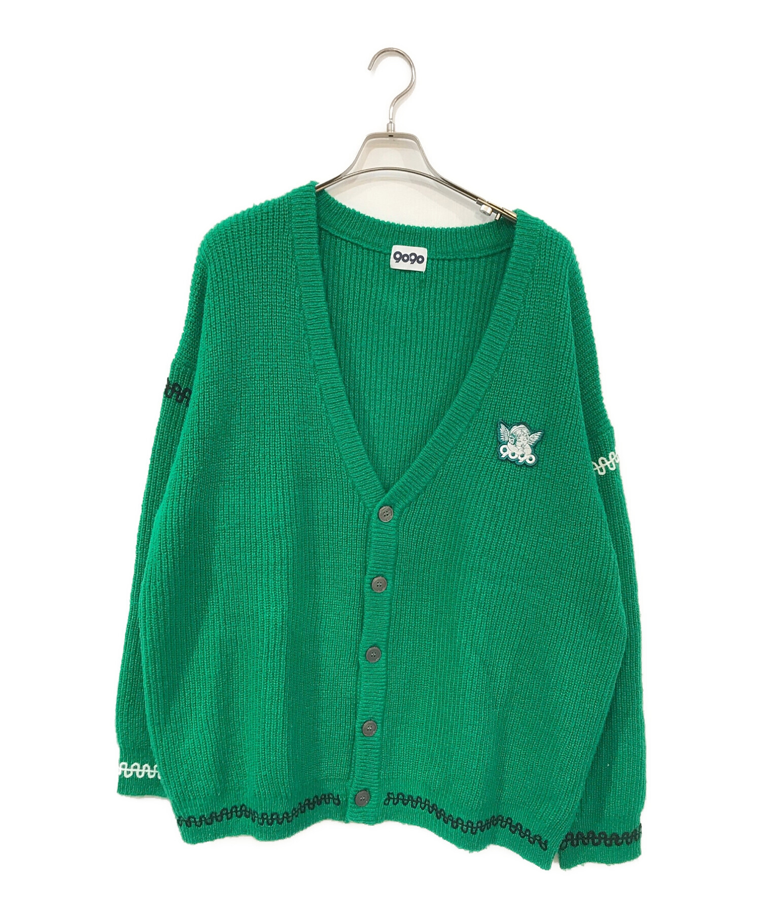 中古・古着通販】9090 (9090) Angel Knit Cardigan グリーン 中古・古着通販】9090 (9090) Angel Knit Cardigan グリーン