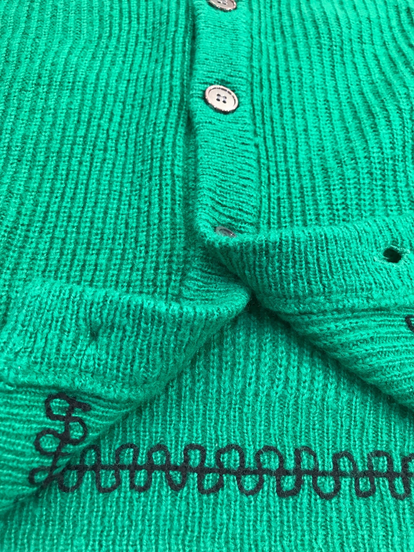 中古・古着通販】9090 (9090) Angel Knit Cardigan グリーン 中古・古着通販】9090 (9090) Angel Knit Cardigan グリーン