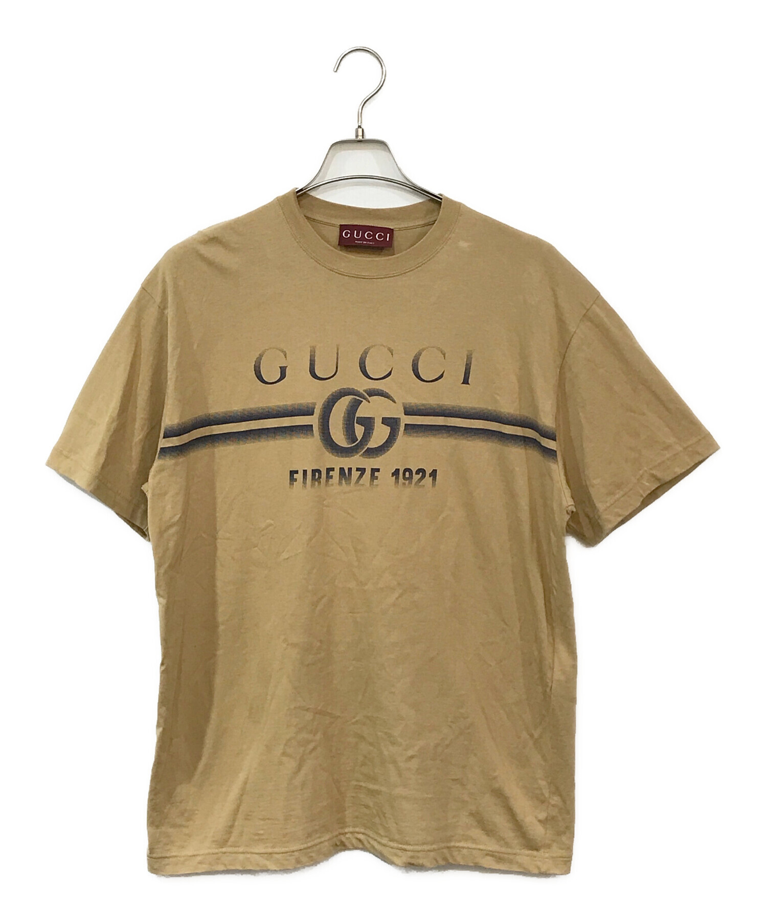 中古・古着通販】GUCCI (グッチ) プリントTシャツ ブラウン サイズ:M 