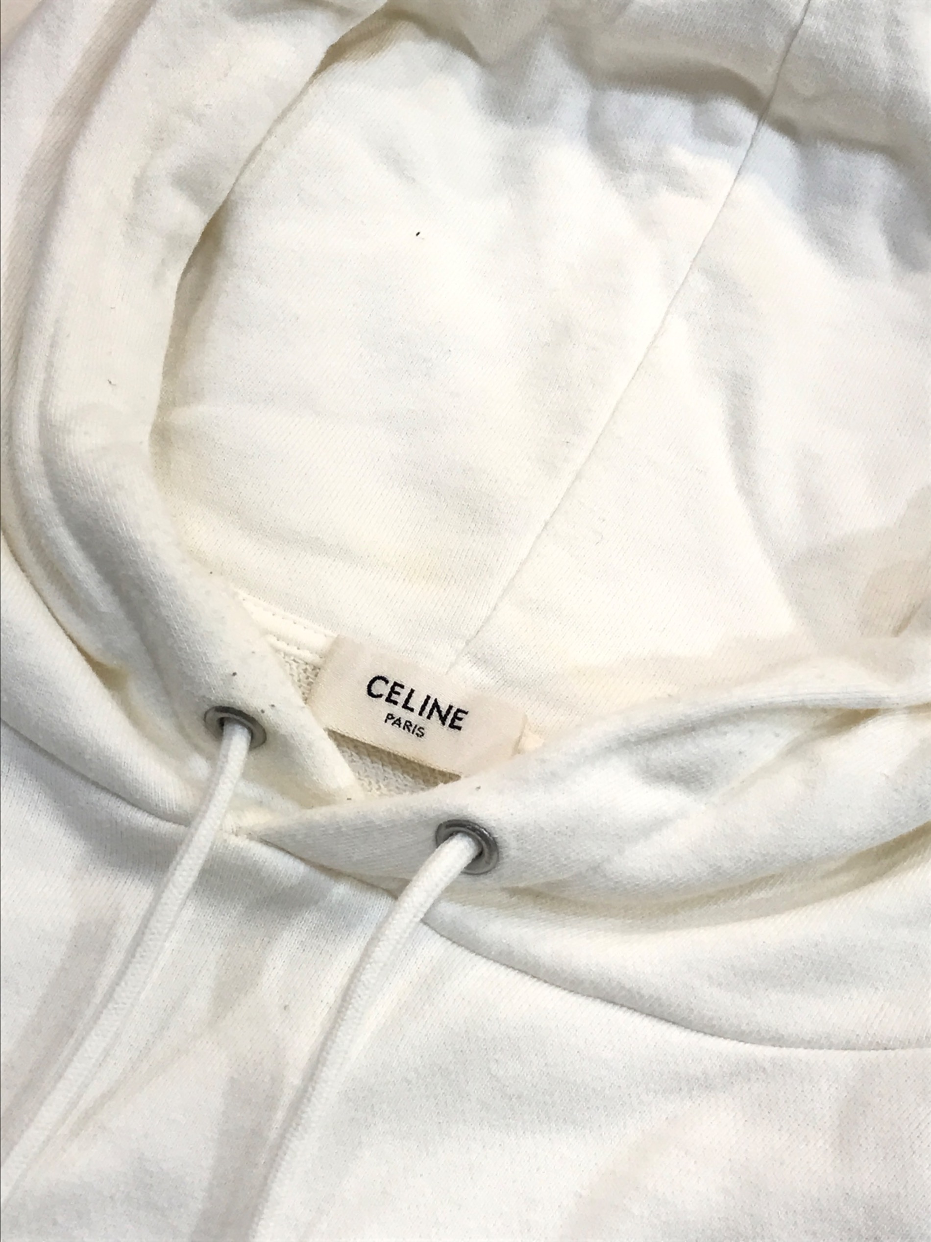 中古・古着通販】CELINE (セリーヌ) スタッズロゴパーカー ホワイト