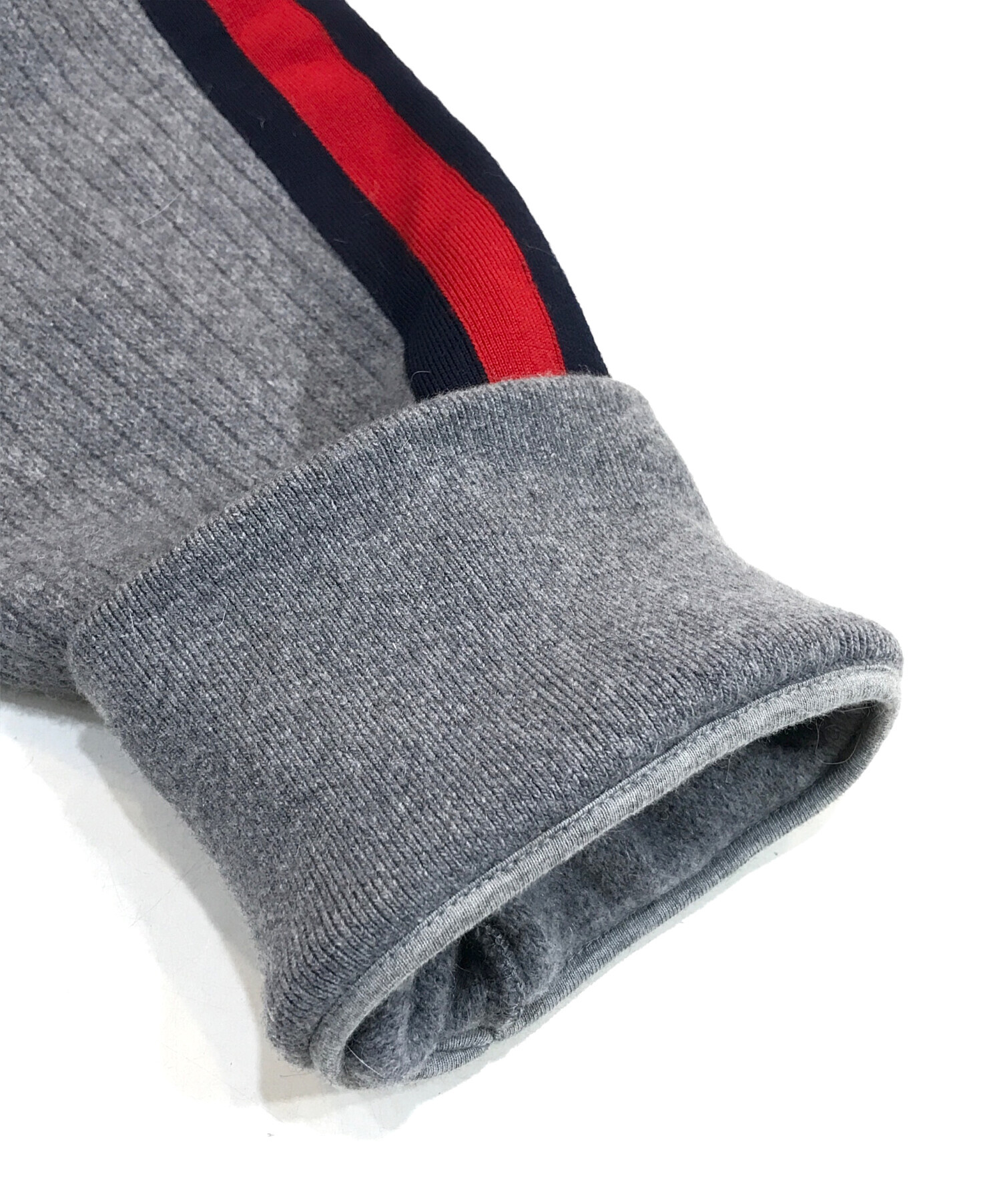 中古・古着通販】GUCCI (グッチ) サイドラインパンツ グレー サイズ:S