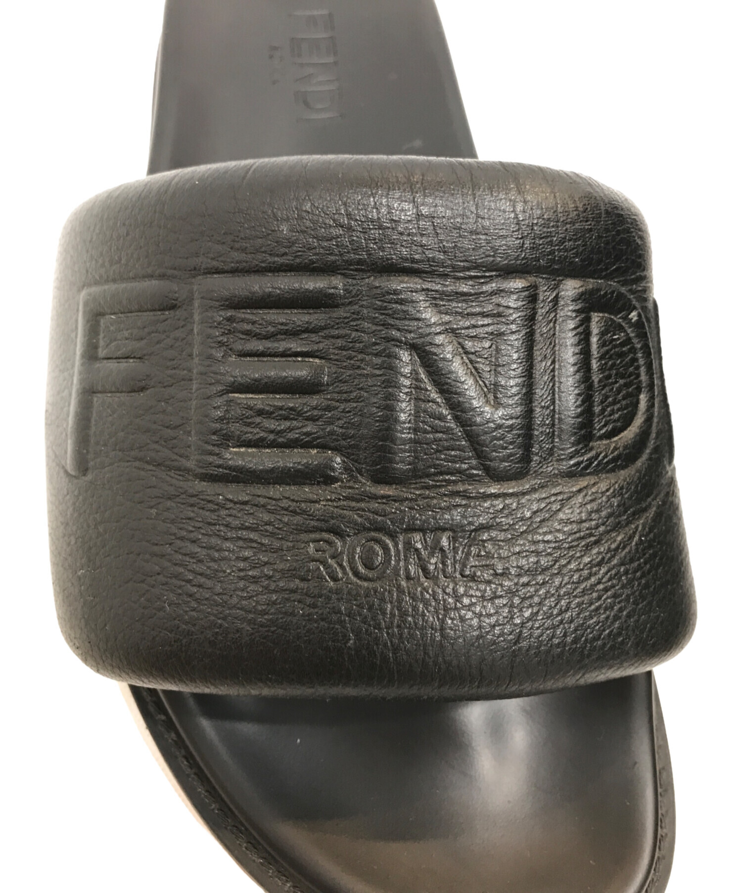 【値段交渉可】FENDI サンダル　黒 中古・古着通販】FENDI (フェンディ) スライドサンダル ブラック