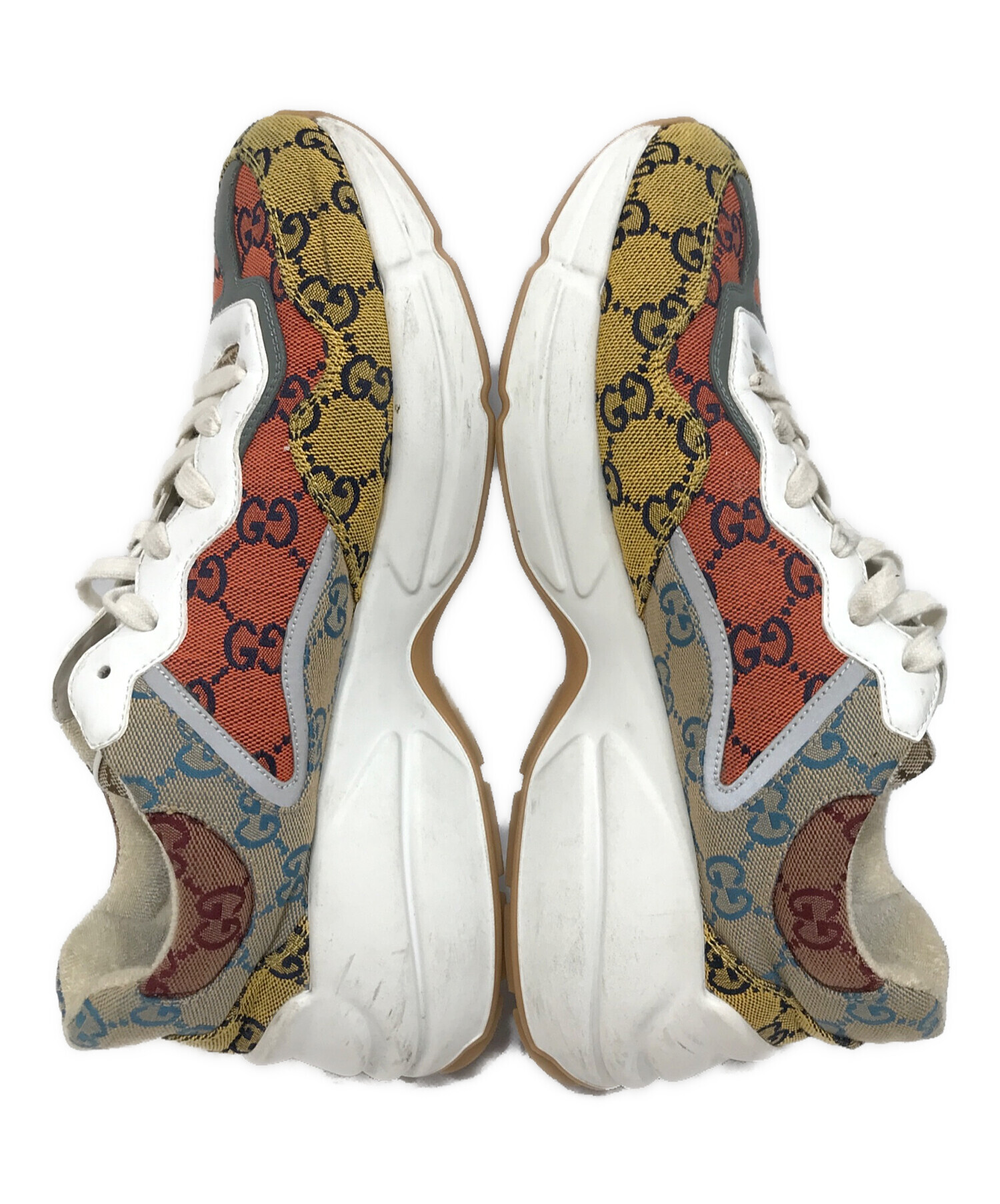 中古・古着通販】GUCCI (グッチ) GG柄スニーカー ベージュ サイズ:7