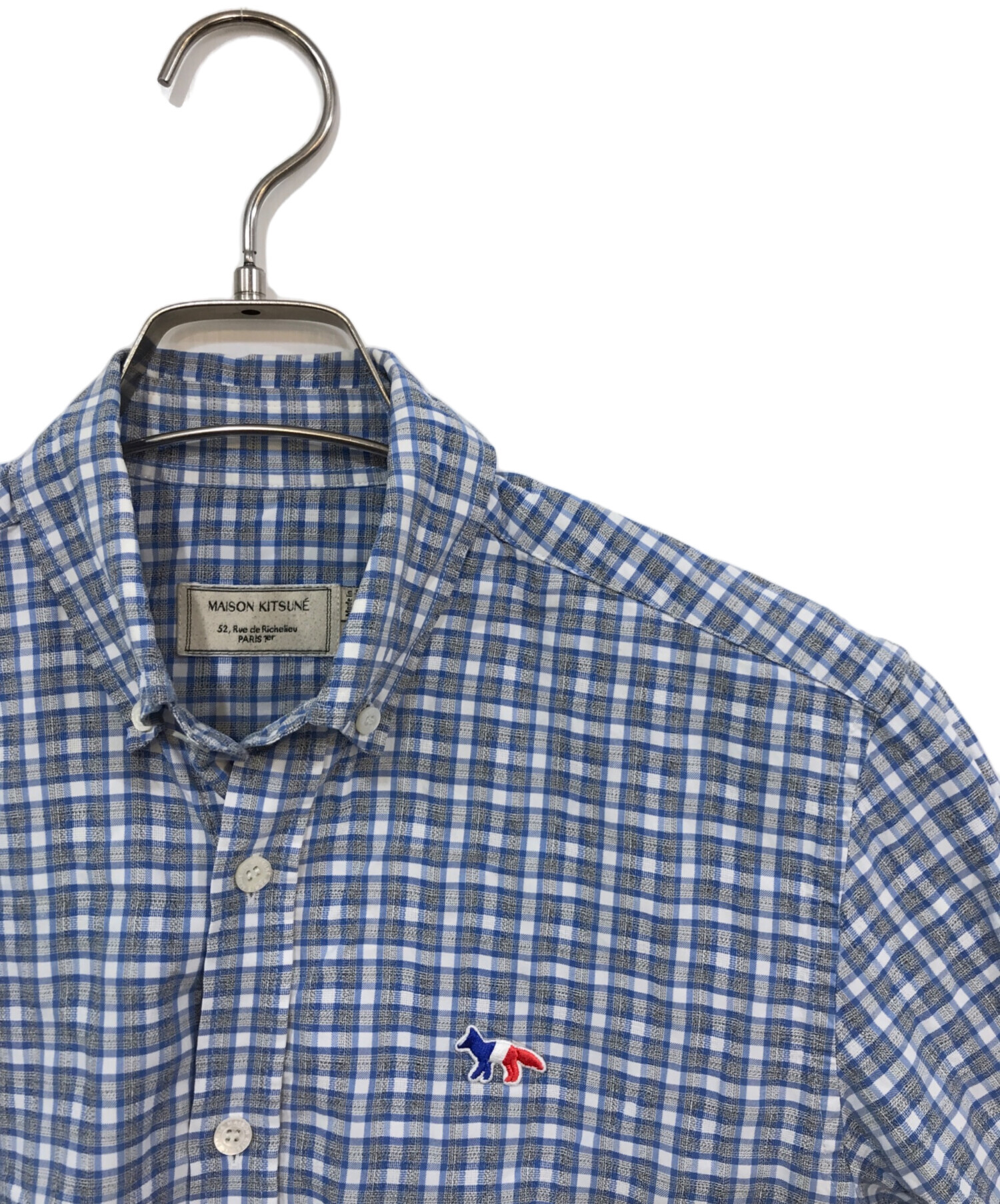 中古・古着通販】maison kitsune (メゾンキツネ) チェックシャツ