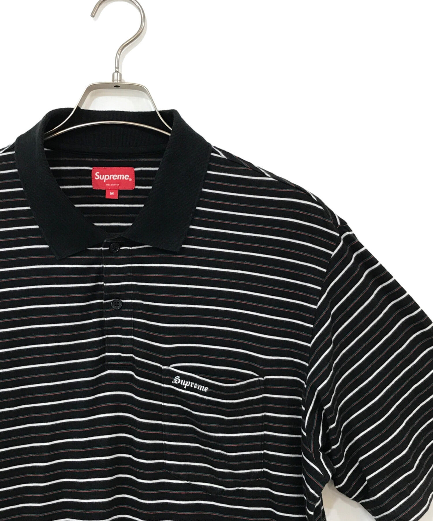 supreme 黒 ポロシャツ Supreme 黒 ポロシャツ XLサイズ