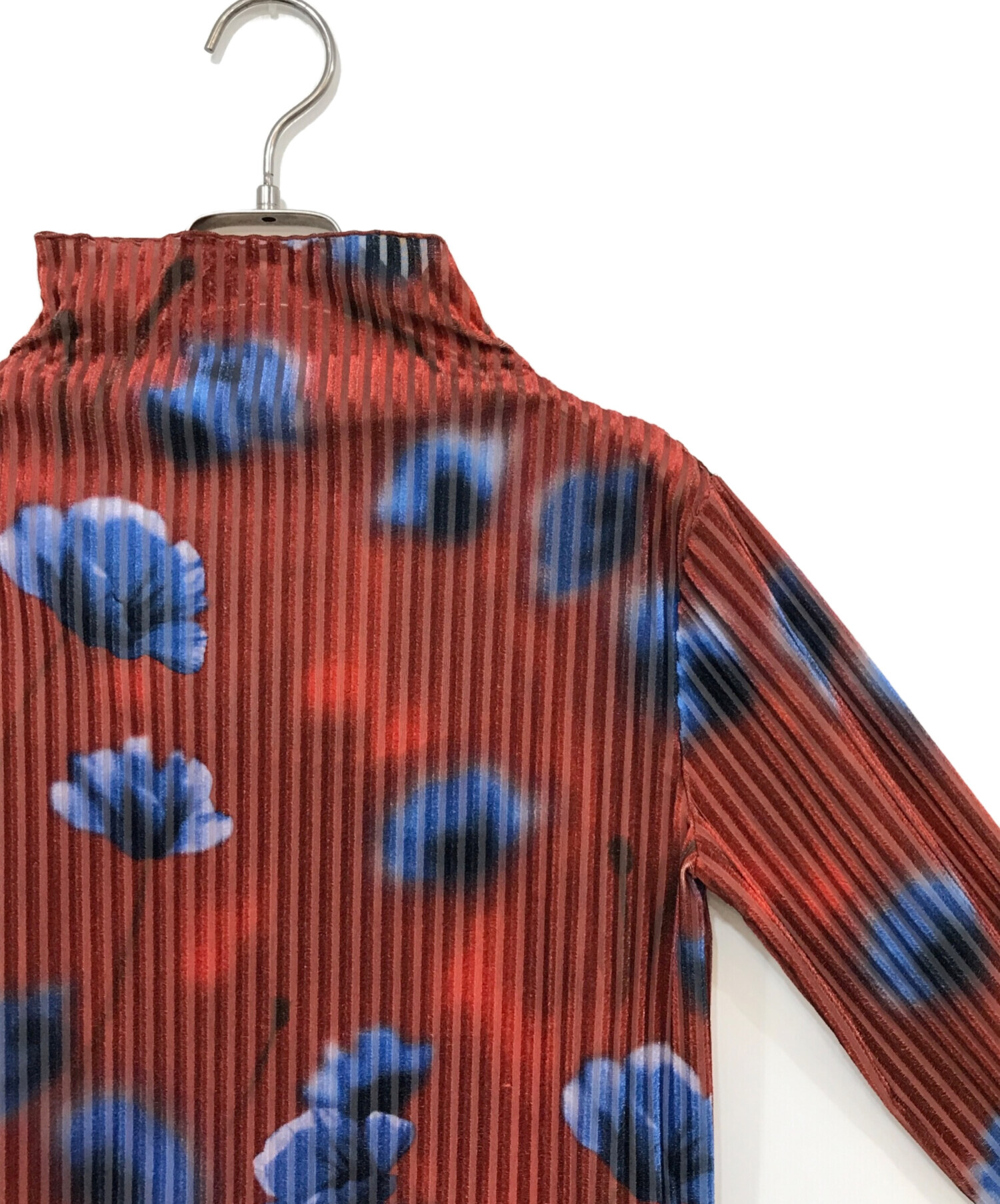 【最終値下げ・即購入可】ameri UNDVELOUROFF SHOULDERD 中古・古着通販】AMERI (アメリ) MILA VELOUR CUT TOP レッド×ブルー