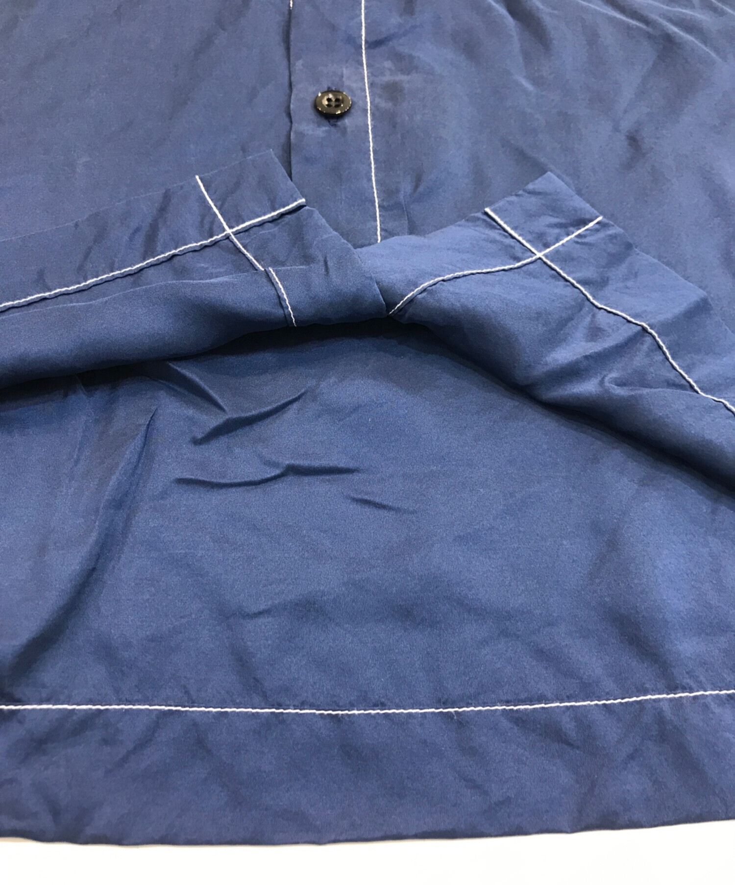 UNUSED アンユーズド コットンシルクシャツ UNUSED アンユーズド 22AW 日本製 Damaged check shirt シルクコットン