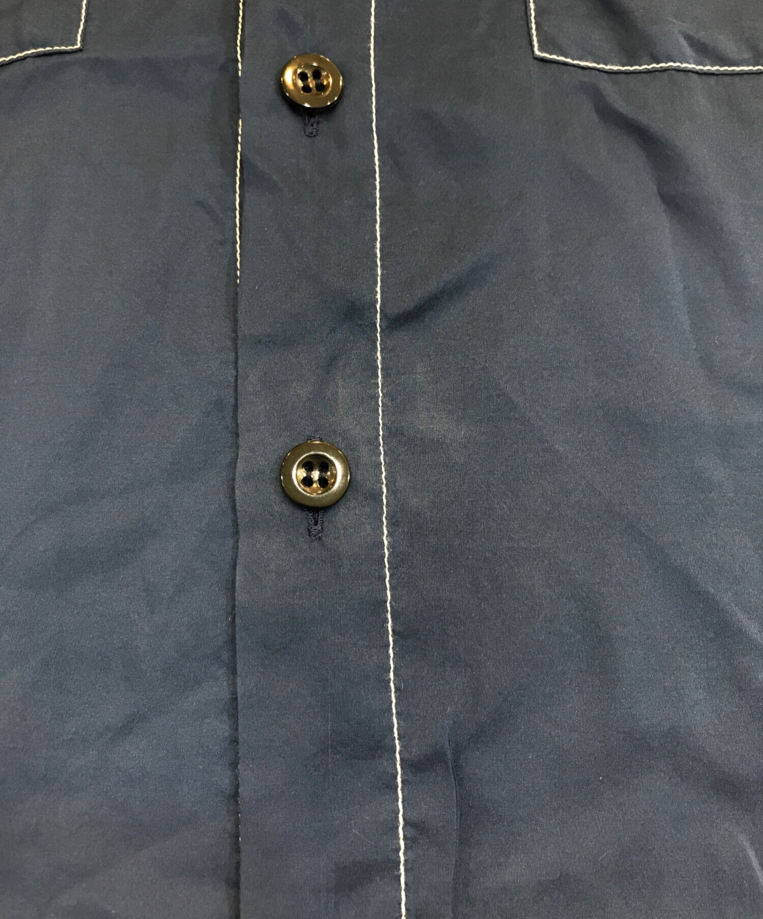 中古・古着通販】UNUSED (アンユーズド) Short-Sleeve Silk Shirt