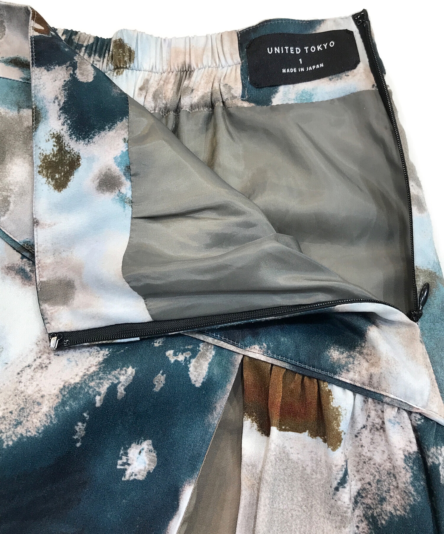 UNITED TOKYO スプレッドアートプリントスカート ロングスカート
