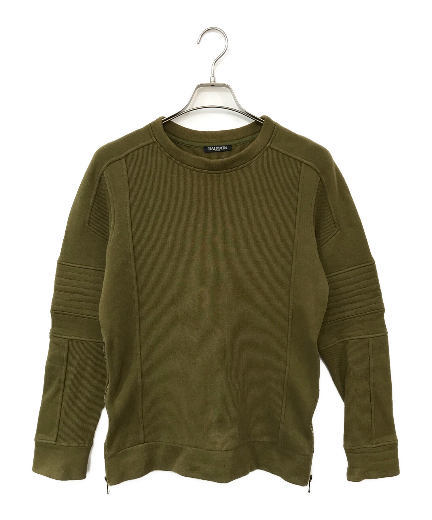 中古・古着通販】BALMAIN (バルマン) バイカースウェット カーキ 