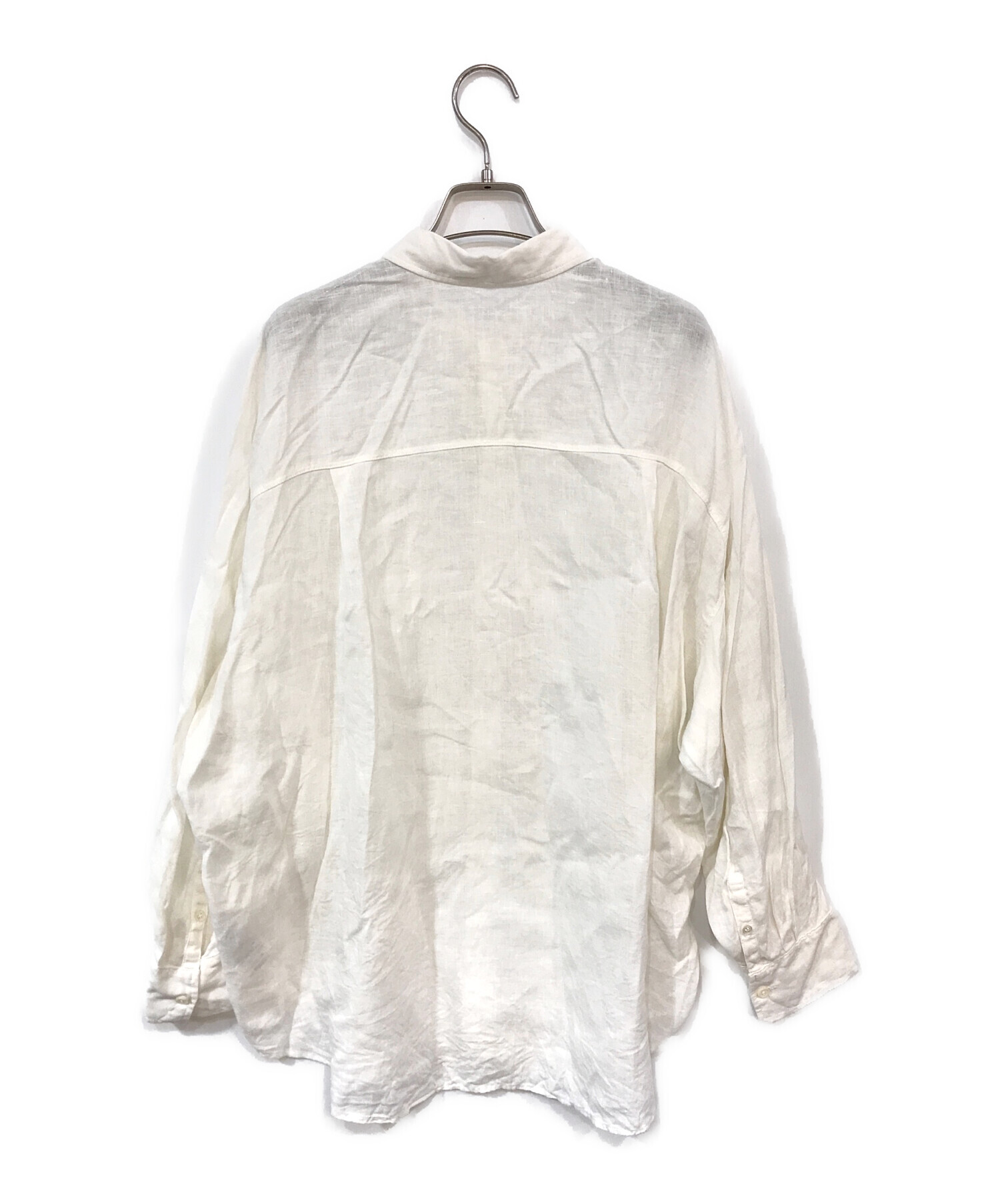 中古・古着通販】Plage (プラージュ) Linenボリュームシャツ ホワイト 