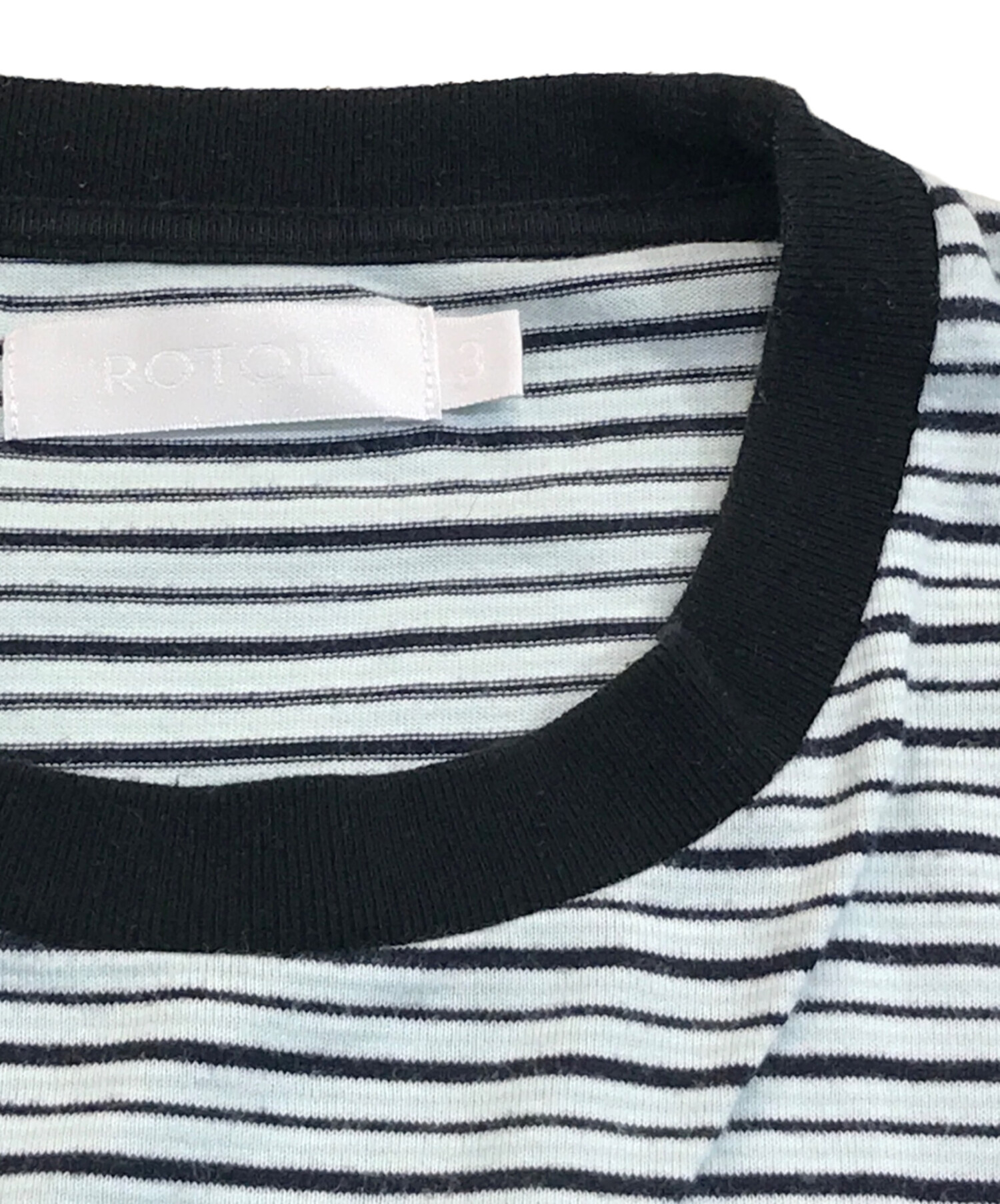 中古・古着通販】ROTOL (ロトル) WIDE TWIST TEE BORDER マルチカラー