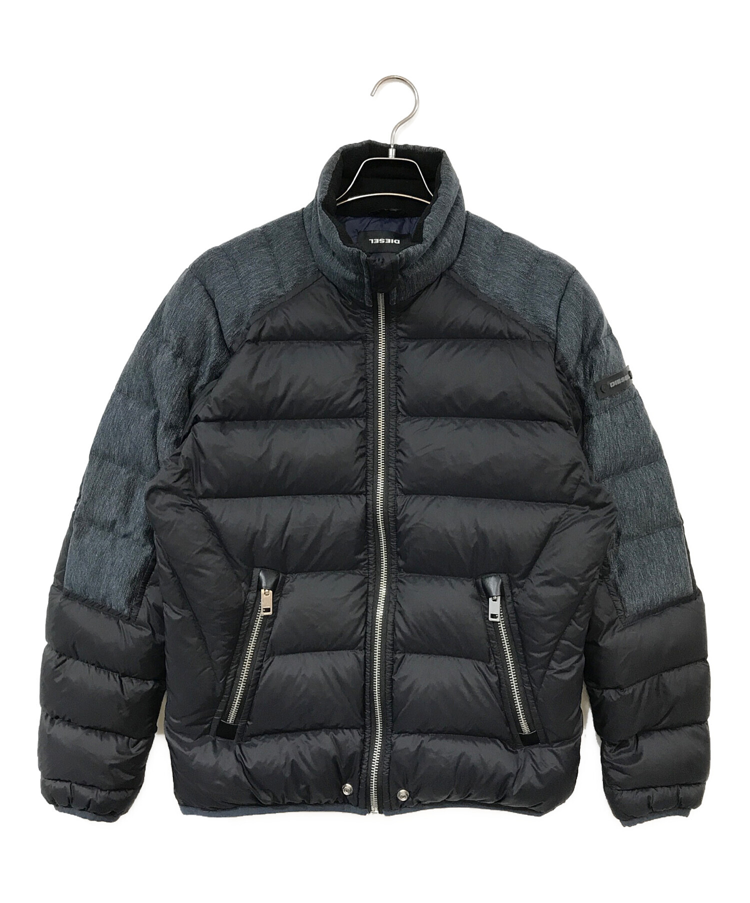 【新品】DIESEL ディーゼル メンズデニム切替 中綿ジャケット Mサイズ相当 中古・古着通販】DIESEL (ディーゼル) デニム切替中綿ジャケット