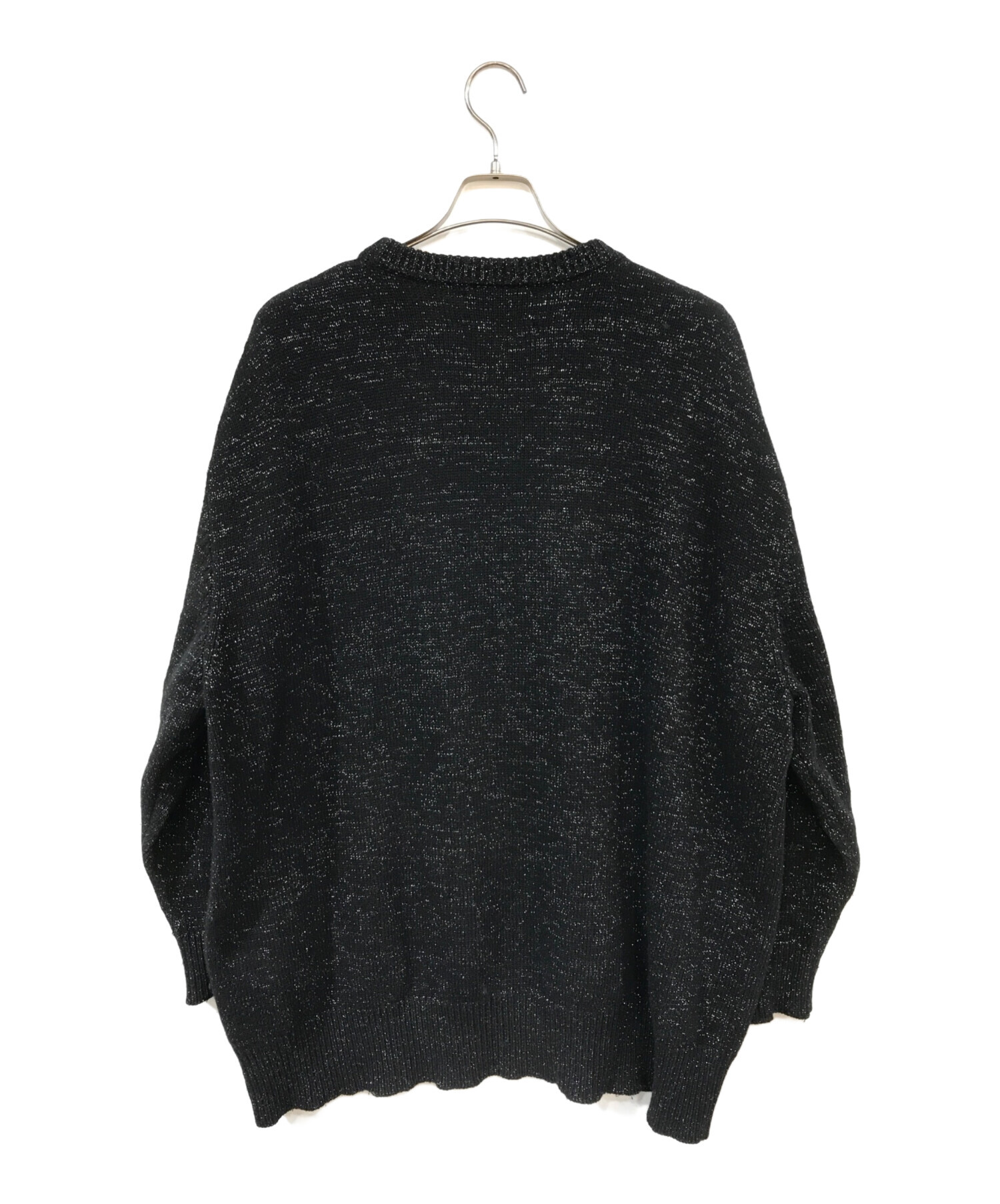 中古・古着通販】vaquera (ヴァケラ) ラメニット ブラック サイズ:S