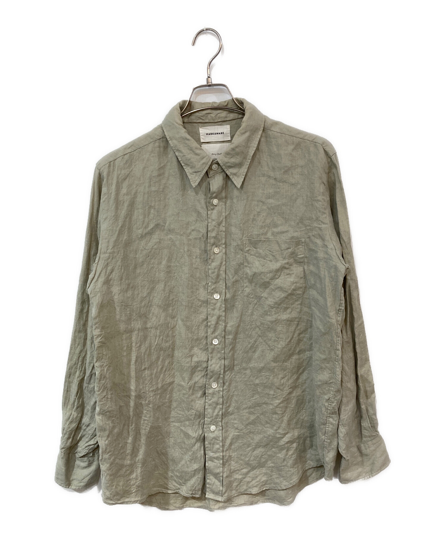 中古・古着通販】MARKWARE (マーカウェア) W COLLAR SHIRT HEMP