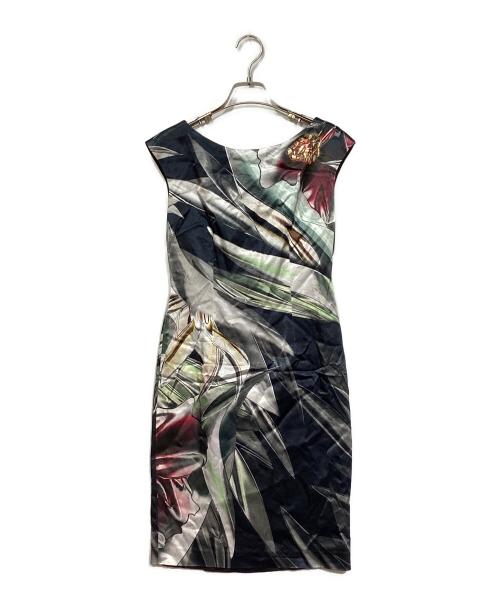 中古・古着通販】ESCADA (エスカーダ) 総柄ワンピース ブラック 中古・古着通販】ESCADA (エスカーダ) 総柄ワンピース ブラック