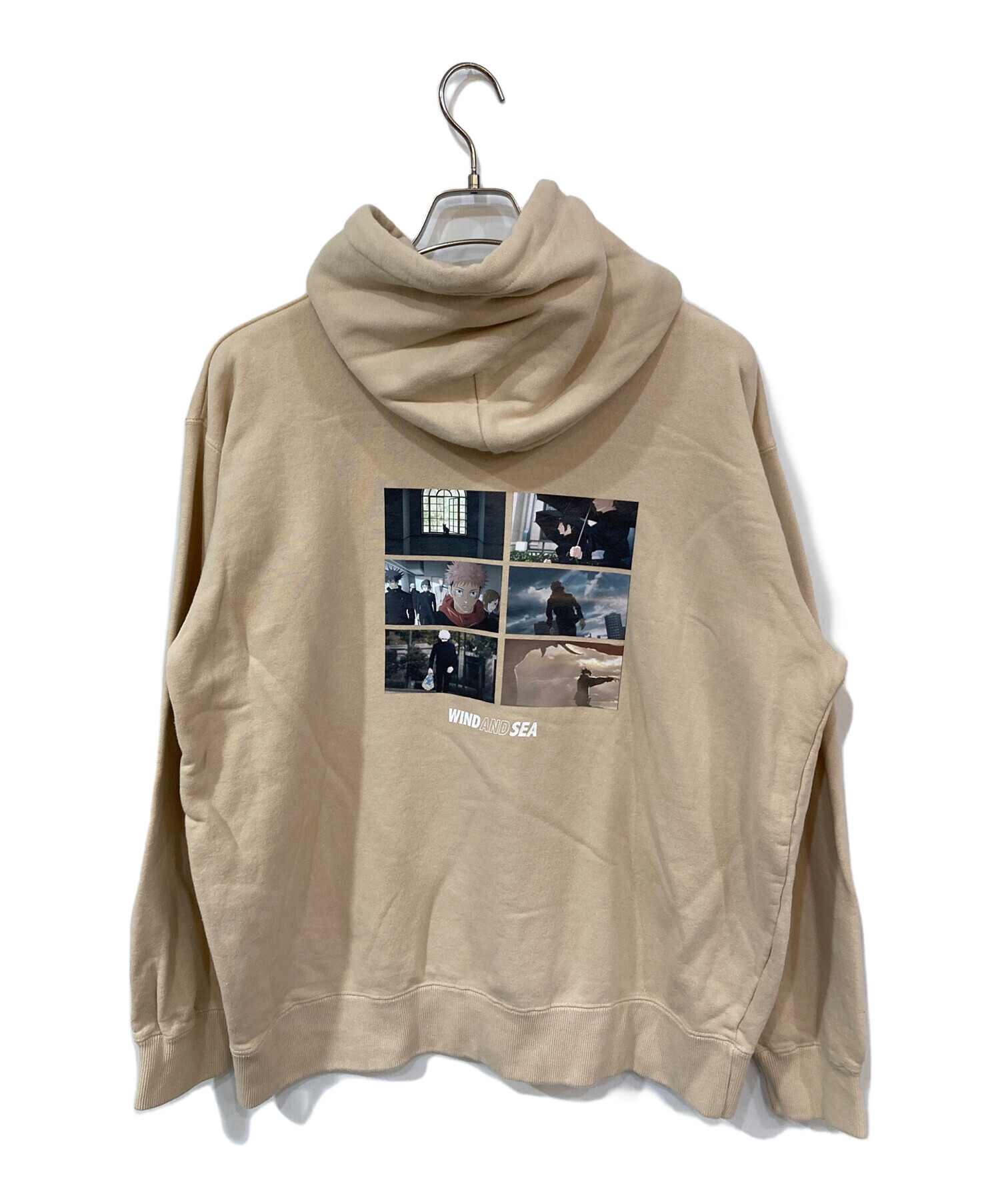 9090 × WIND AND SEA パーカー　ベージュ XL 中古・古着通販】WIND AND SEA (ウィンダンシー) 呪術廻戦 (ジュジュツ