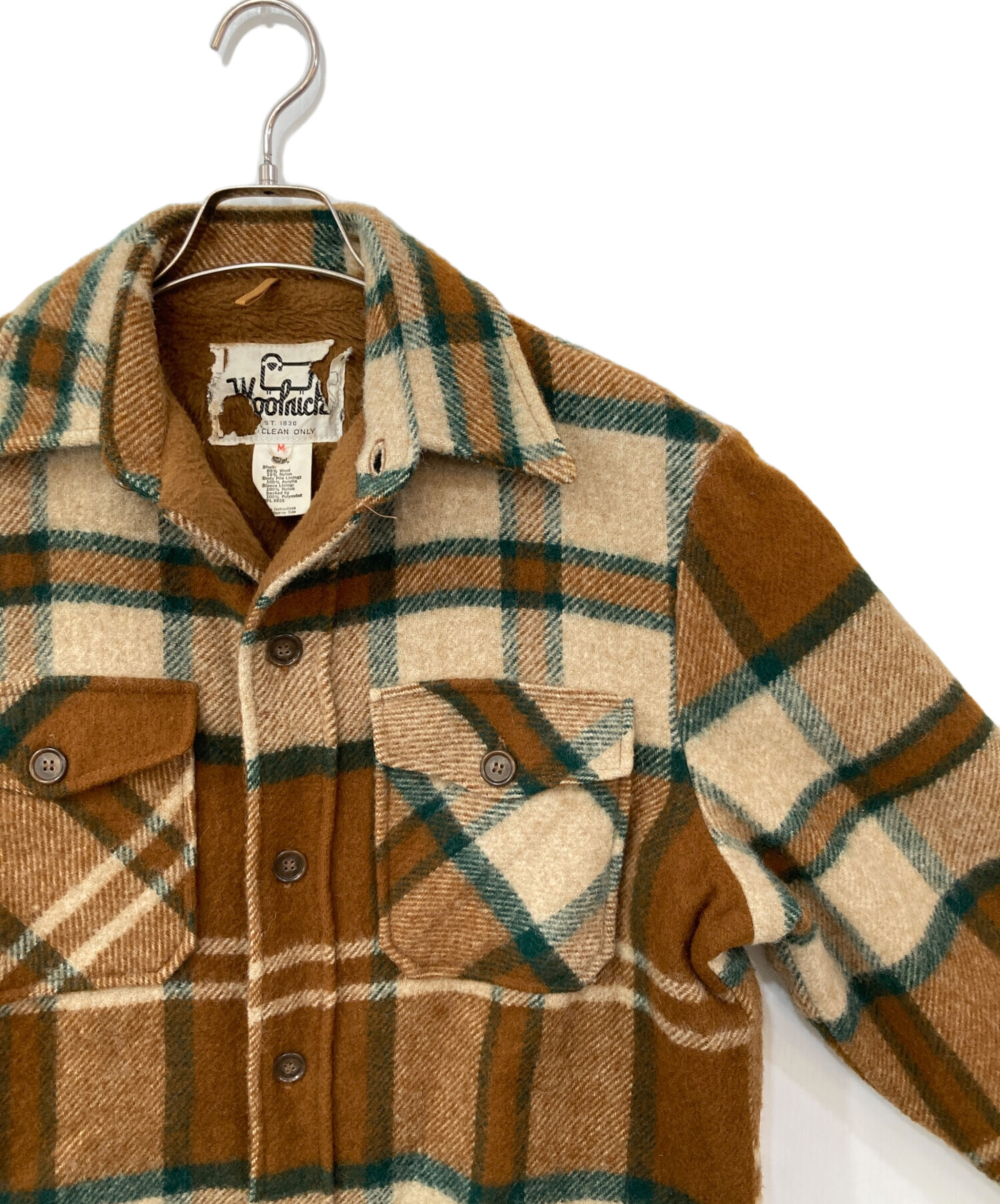 中古・古着通販】WOOLRICH (ウールリッチ) ライナー付きチェックシャツ 中古・古着通販】WOOLRICH (ウールリッチ) ライナー付きチェックシャツ