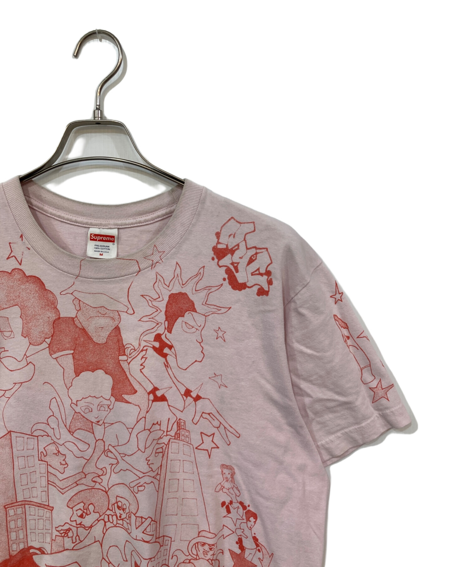 中古・古着通販】SUPREME (シュプリーム) Downtown Tee ピンク サイズ 