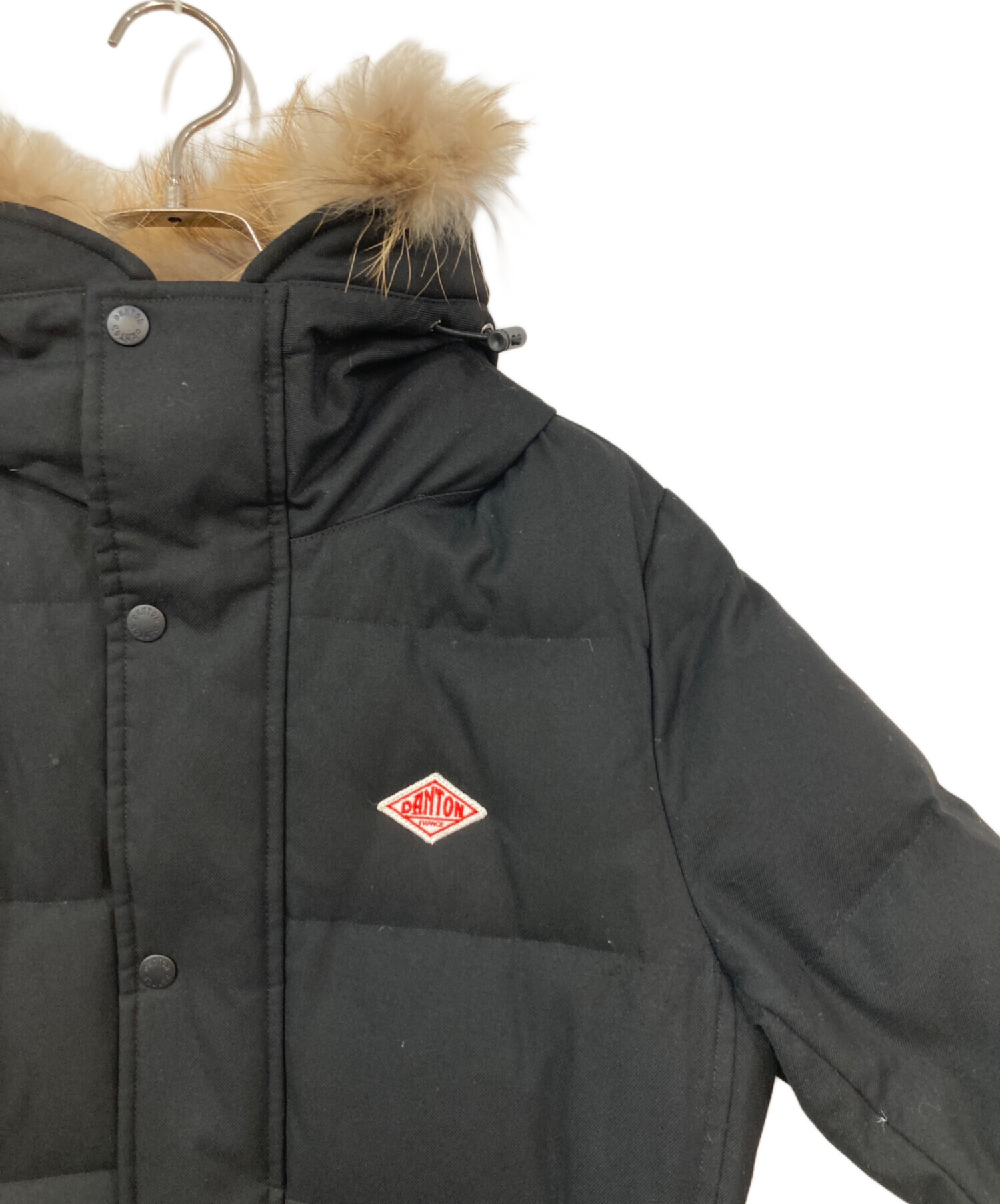 ゆう美品 人気 DANTON × BEAMS ダウンコート　黒　36 定番人気✨DANTON × BEAMS ダウンコート黒36