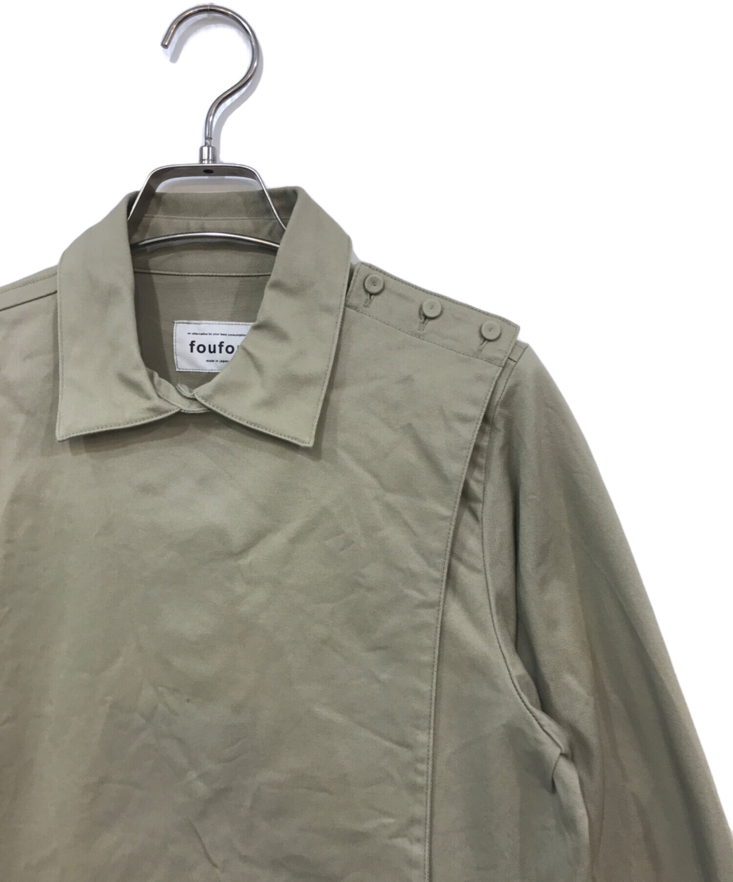 foufou / フーフー | shirts collar flap blouse / シャツカラーフラップブラウス | ベージュ | レディース foufou / フーフー | shirts collar flap blouse シャツカラーフラップ