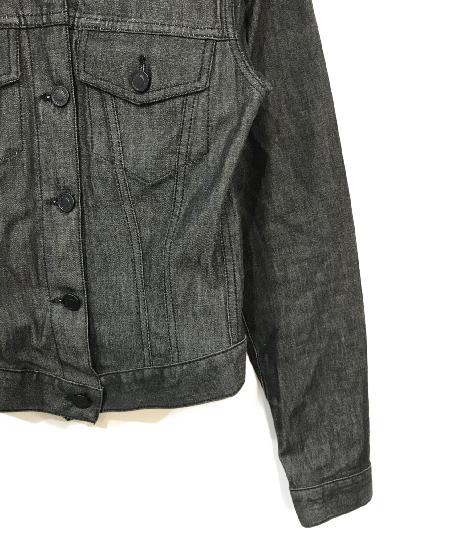 中古・古着通販】GUCCI (グッチ) デニムジャケット ブラック サイズ:38