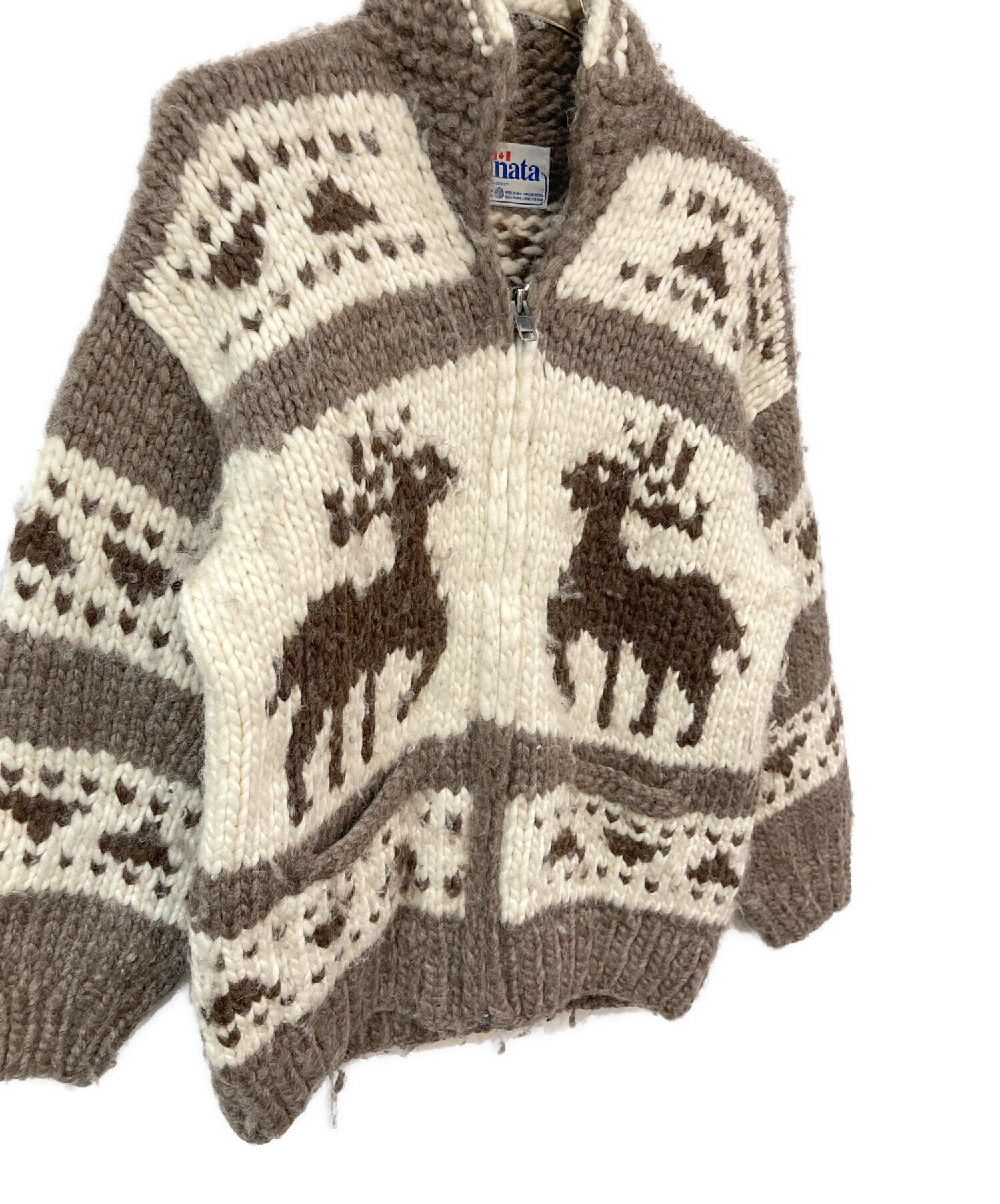 中古・古着通販】KANATA (カナタ) トナカイ柄カウチンニット