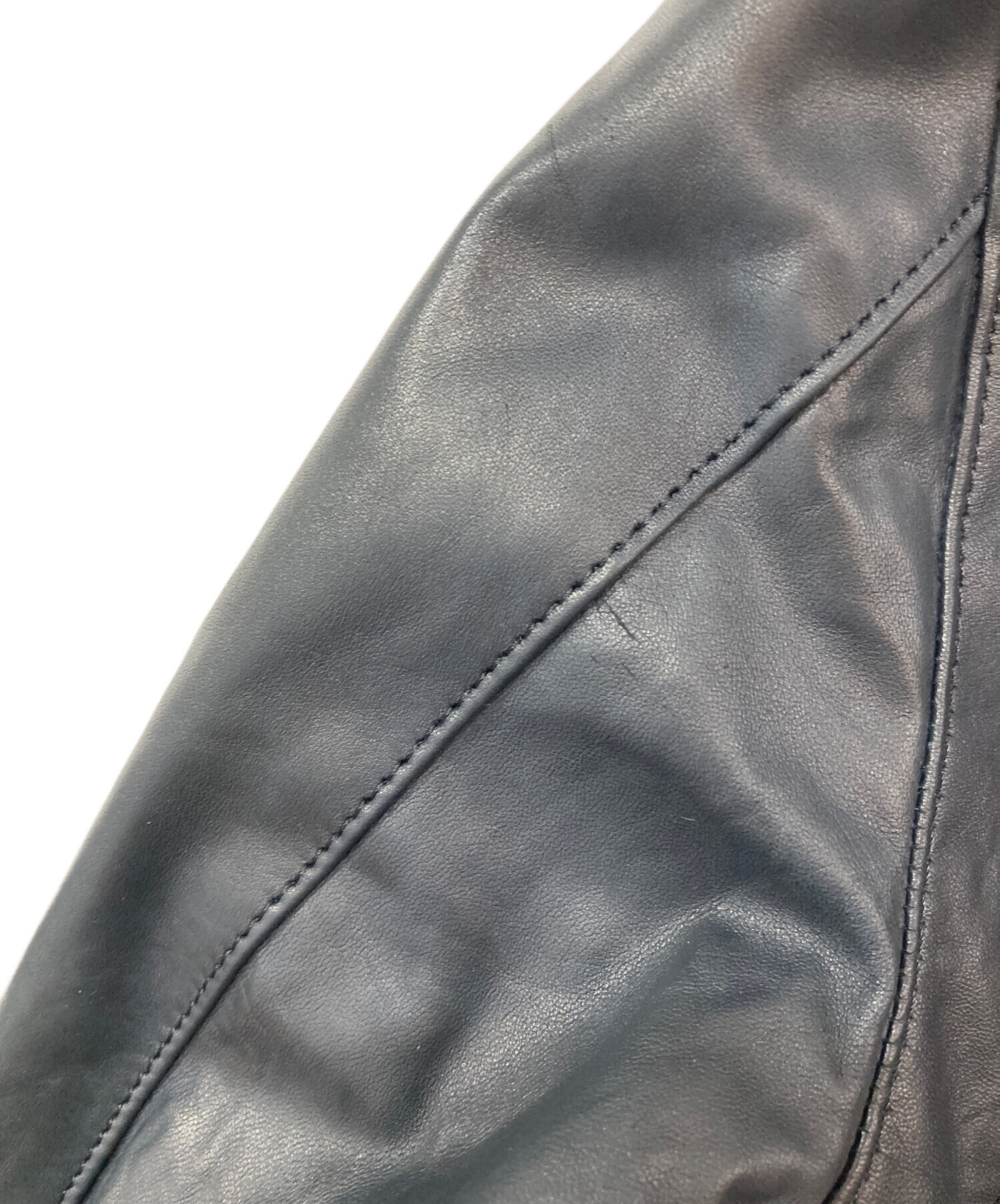 Pledge プレッジ レザージャケット サイズ46 中古・古着通販】Pledge (プレッジ) カウハイドレザージャケット