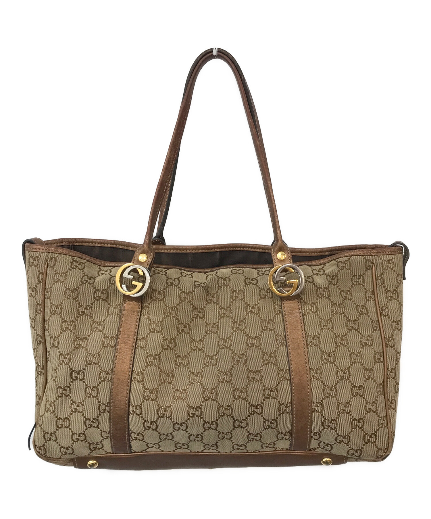 GUCCI ベージュキャンバス ハンドバッグ GUCCI（グッチ） GGキャンバス ハンドバッグ GGキャンバス 269878