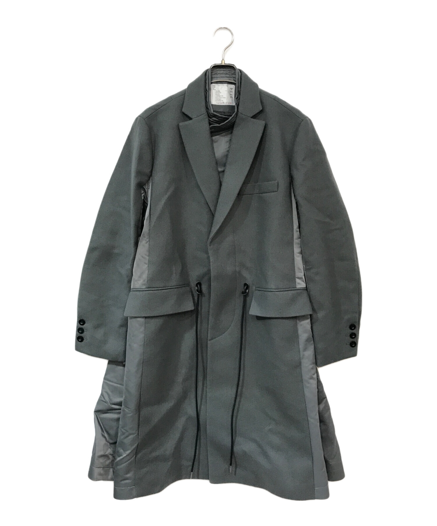 ますおSacai Wool Melton Jacket コート サイズ2 中古・古着通販】sacai (サカイ) Wool Melton Coat グレー